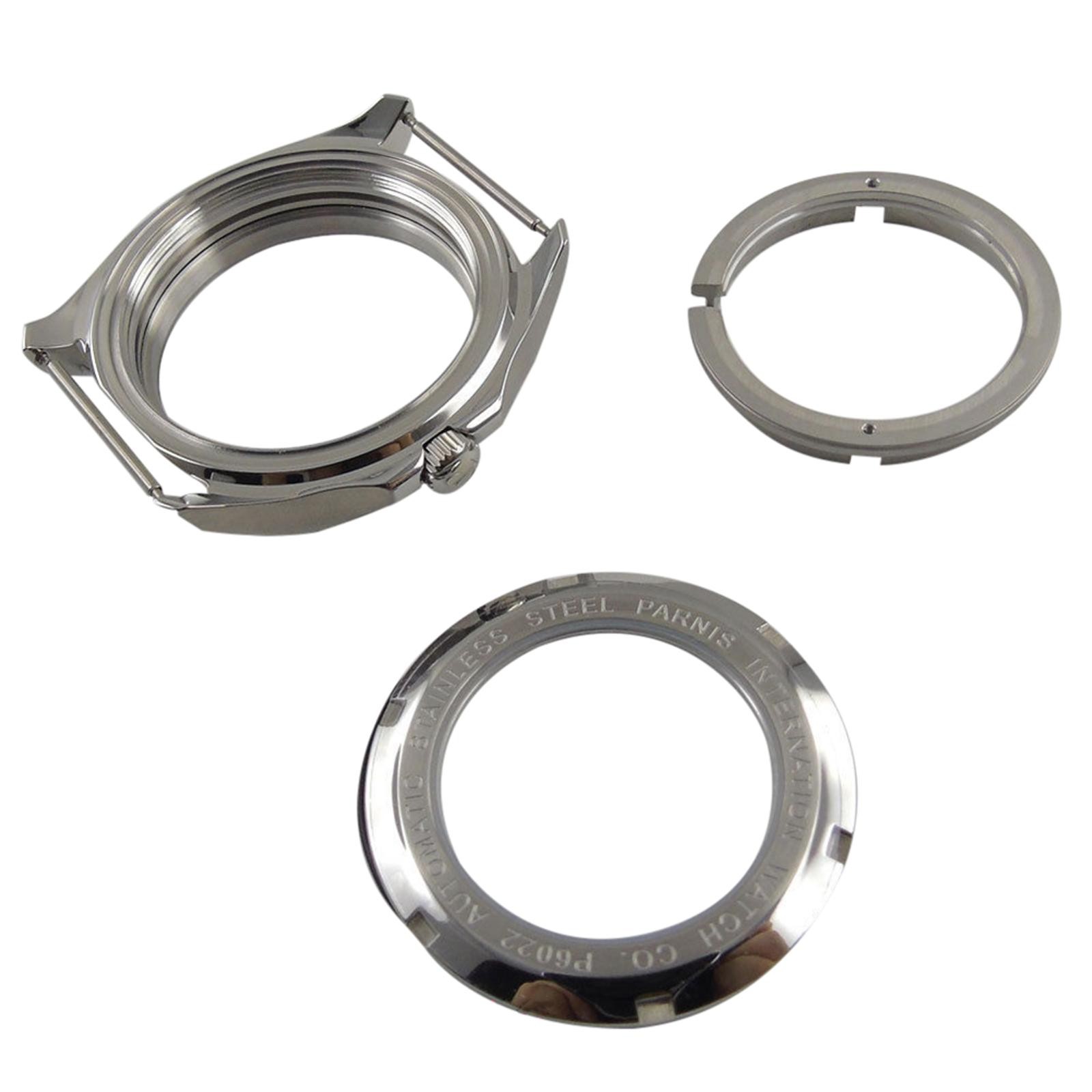 40mm Stainless Steel Sapphire Crystal Watch Case Replacement For ETA 2824 2836