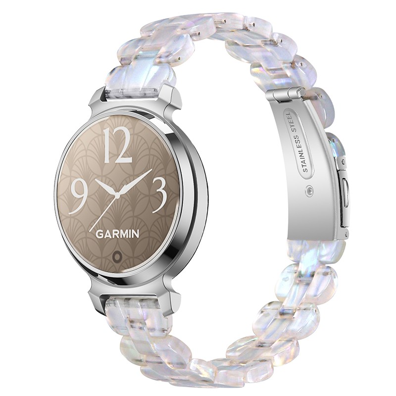 For Garmin Lily 2 Fashion Resin Stainless Steel Watch Strap Band Replacement