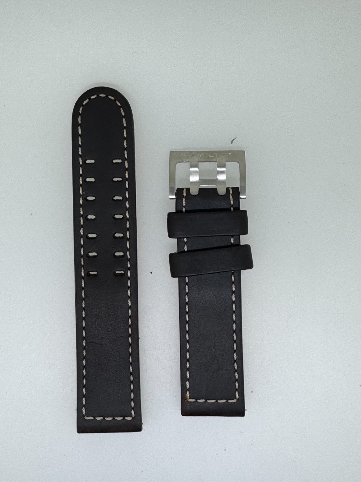 Hamilton 22mm Dark Brown Watch Band Strap for Khaki Field – H600706102