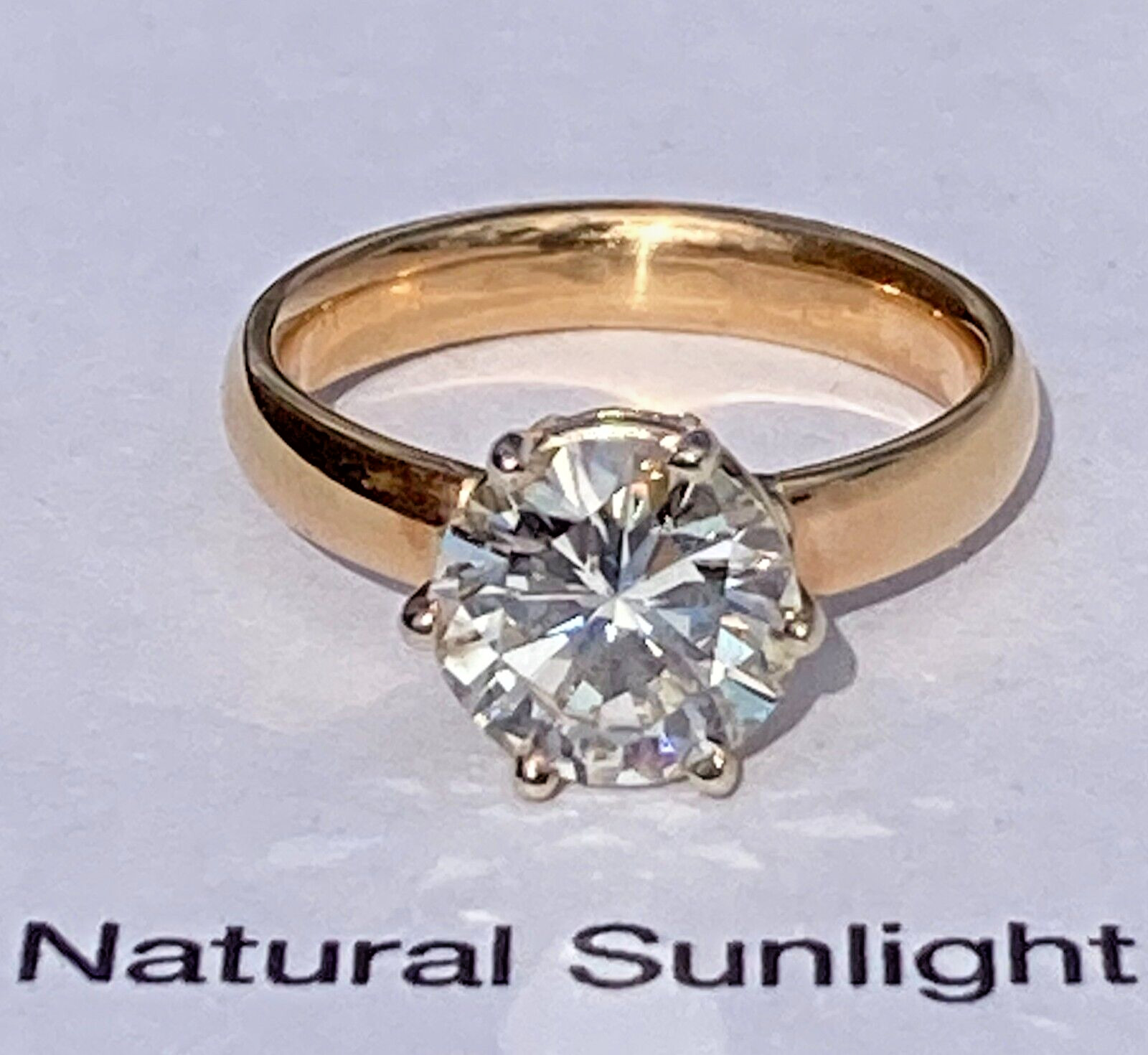 GIA Certified 2.96 Ct. Natural Diamond Vintage 6 prong Solitaire 14k Gold Ring
