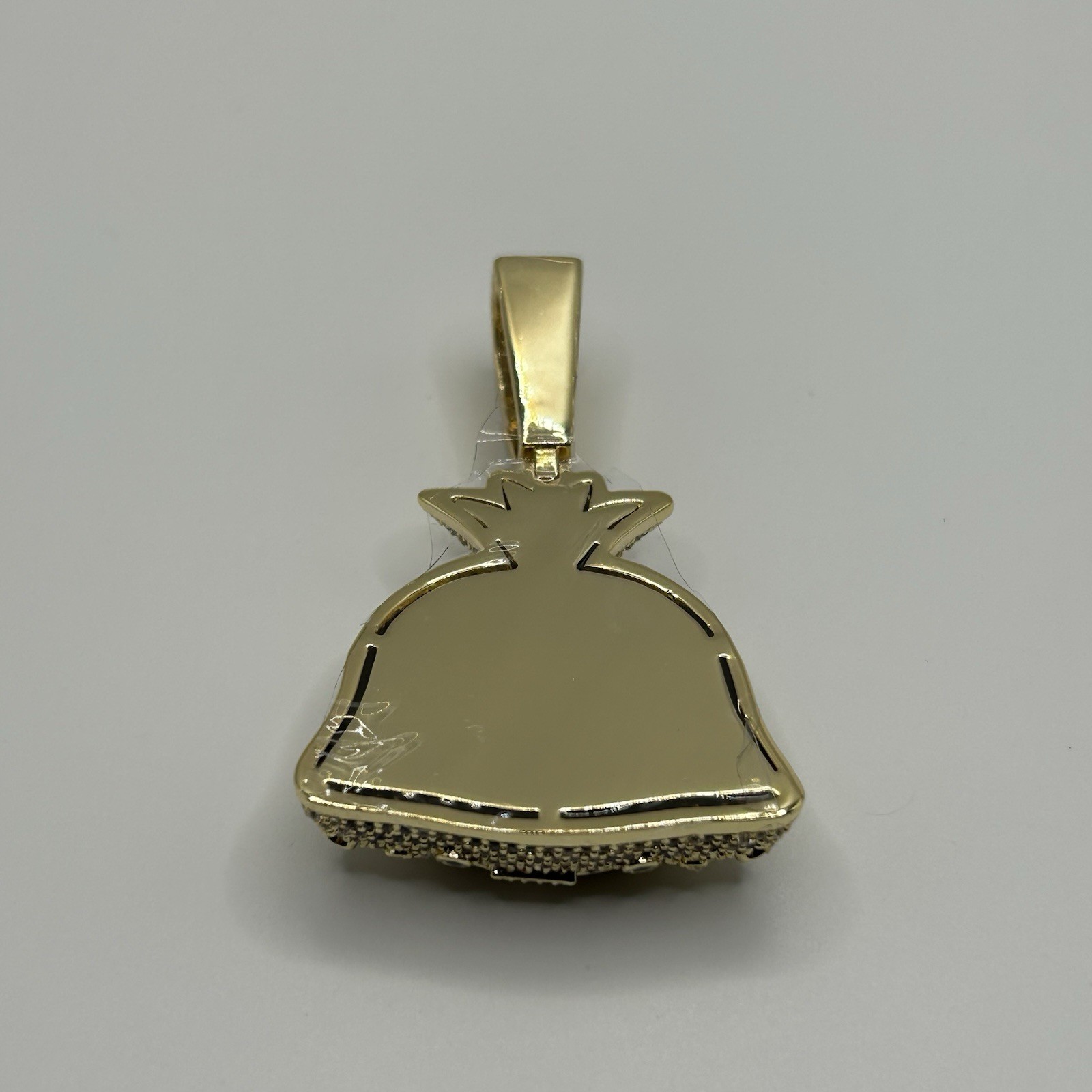 Moissanite Gold Money Bag Pendant Mens Iced Out VVS1 Crazy Shine Waterproof