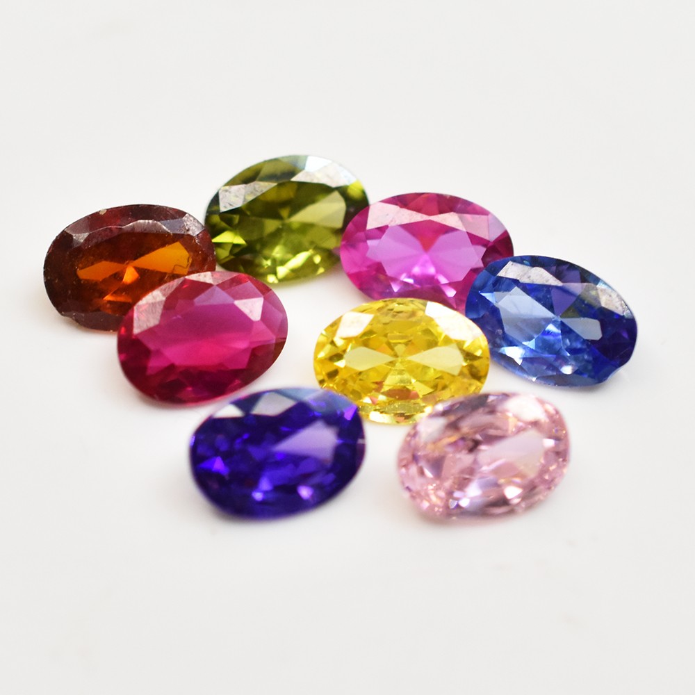 Extremely Rare Natural Mix Sapphire 7×5 mm 12.00 Ct CERTIFIED Loose Gemstone Lot