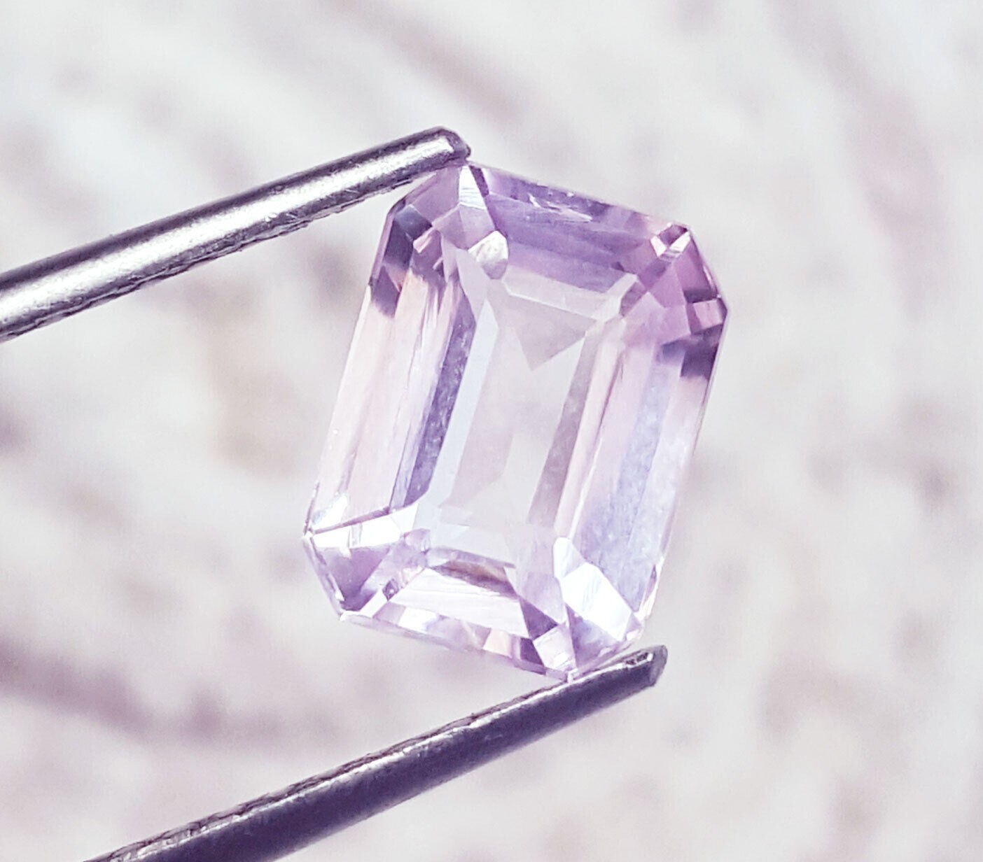 GIE Certified 6.80 Ct Natural Light Pink Sapphire Emerald Shape Loose Gemstone