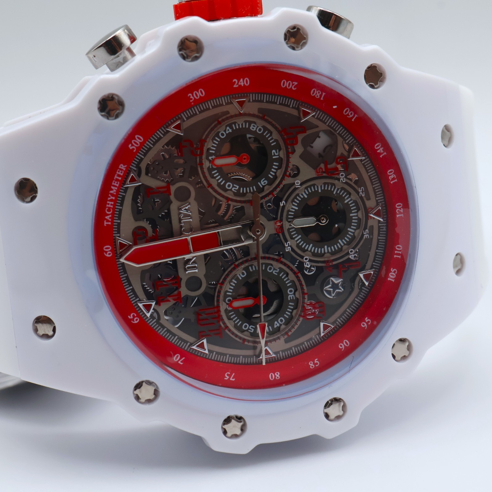 Invicta Racing 69660 Frost Phantom 43.5mm Transparent White Quartz