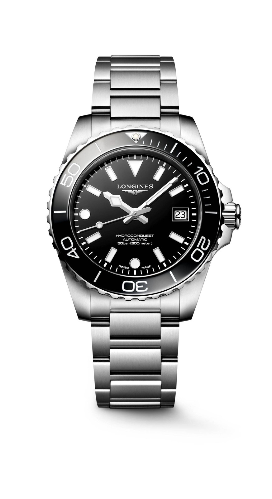 Longines HydroConquest 39mm Automatic Black Watch L37794566 39mm Steel