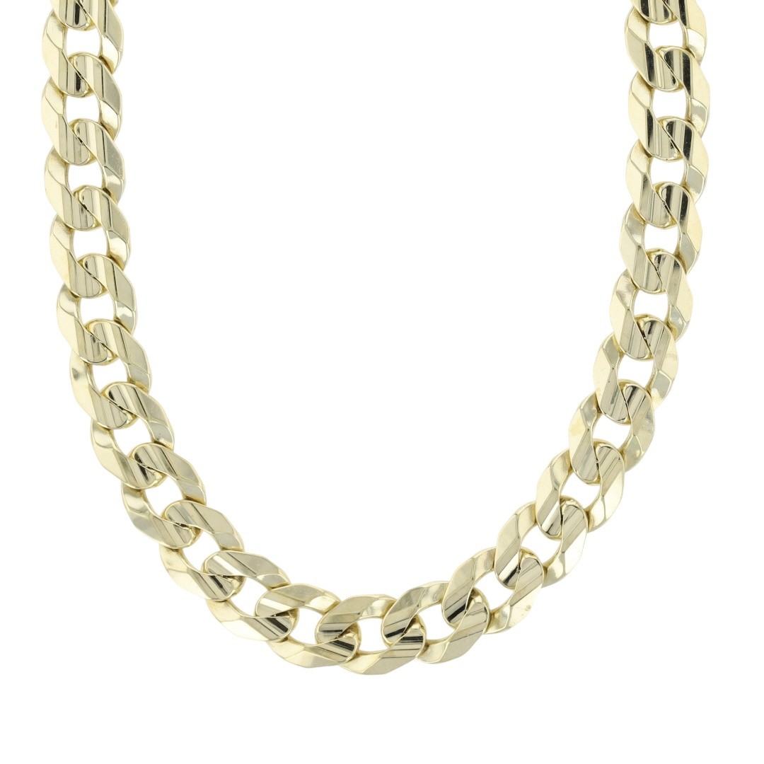 Midas 8.3mm Curb Chain 22.25″ Necklace 10k Yellow Gold Türkiye 48.19 Grams