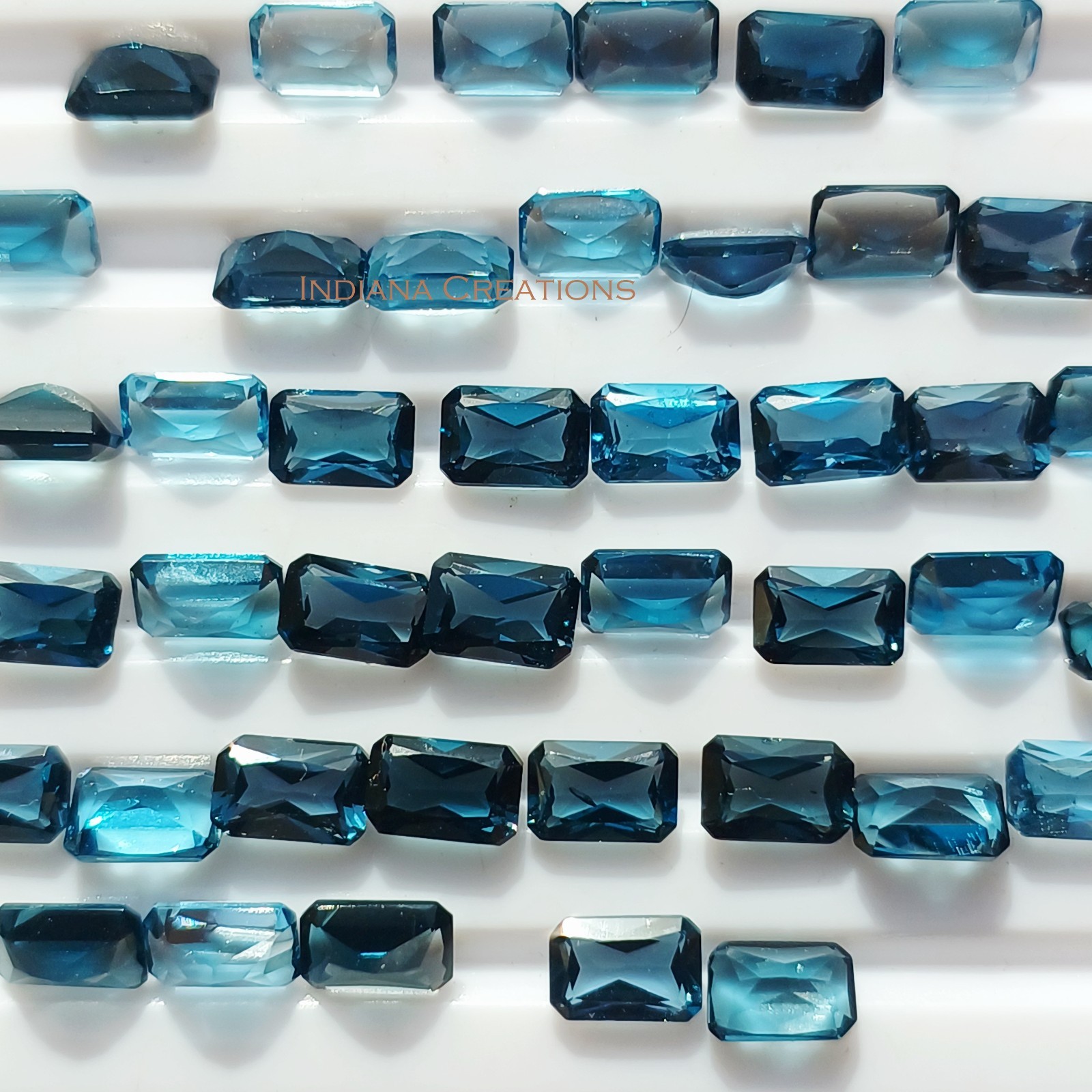 Natural London Blue Topaz Octagon Faceted Cut 3x5mm To 8x10mm Loose Gemstone