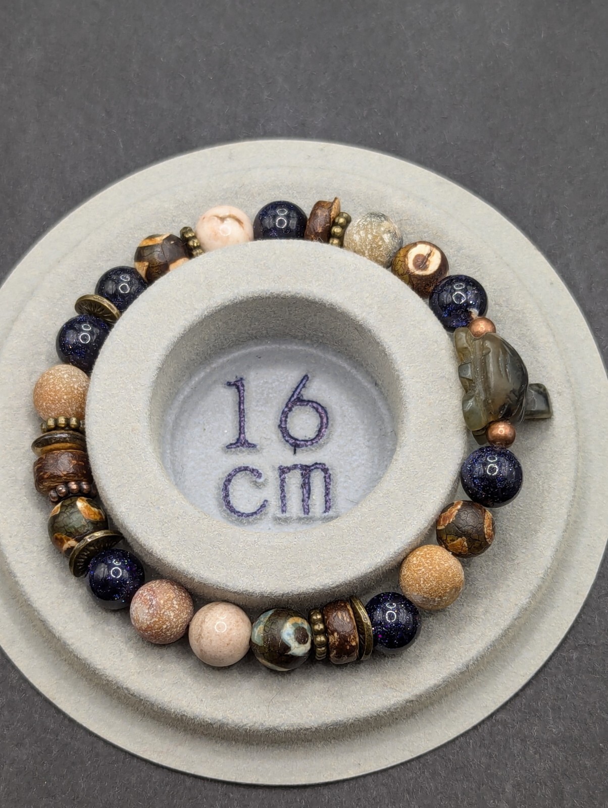Women’s Turtle Boho Earthy Beaded Stretch Bracelet (16cm) Small Wrist