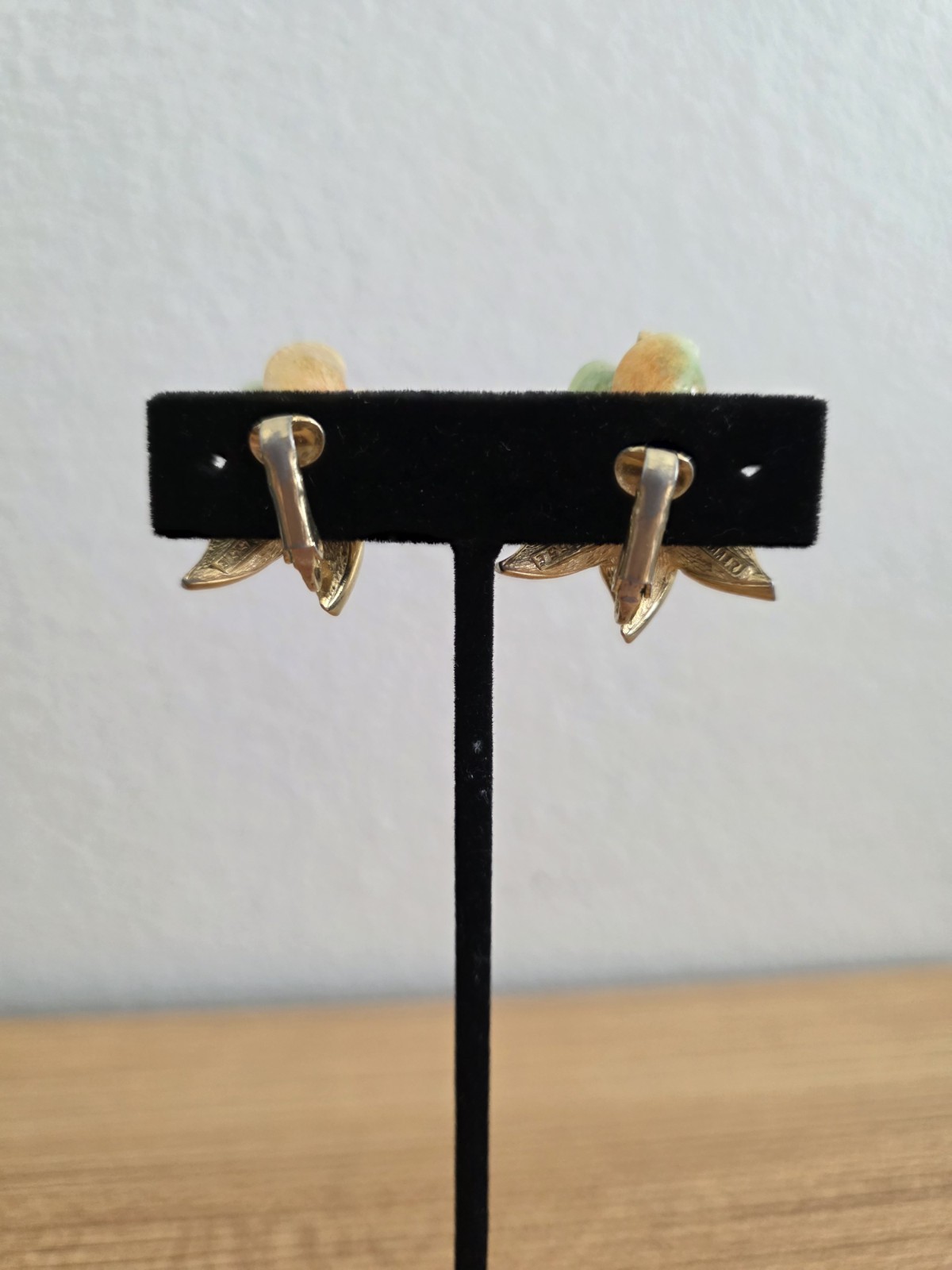Ultra Rare Boucher Glass Petal Flower Earrings