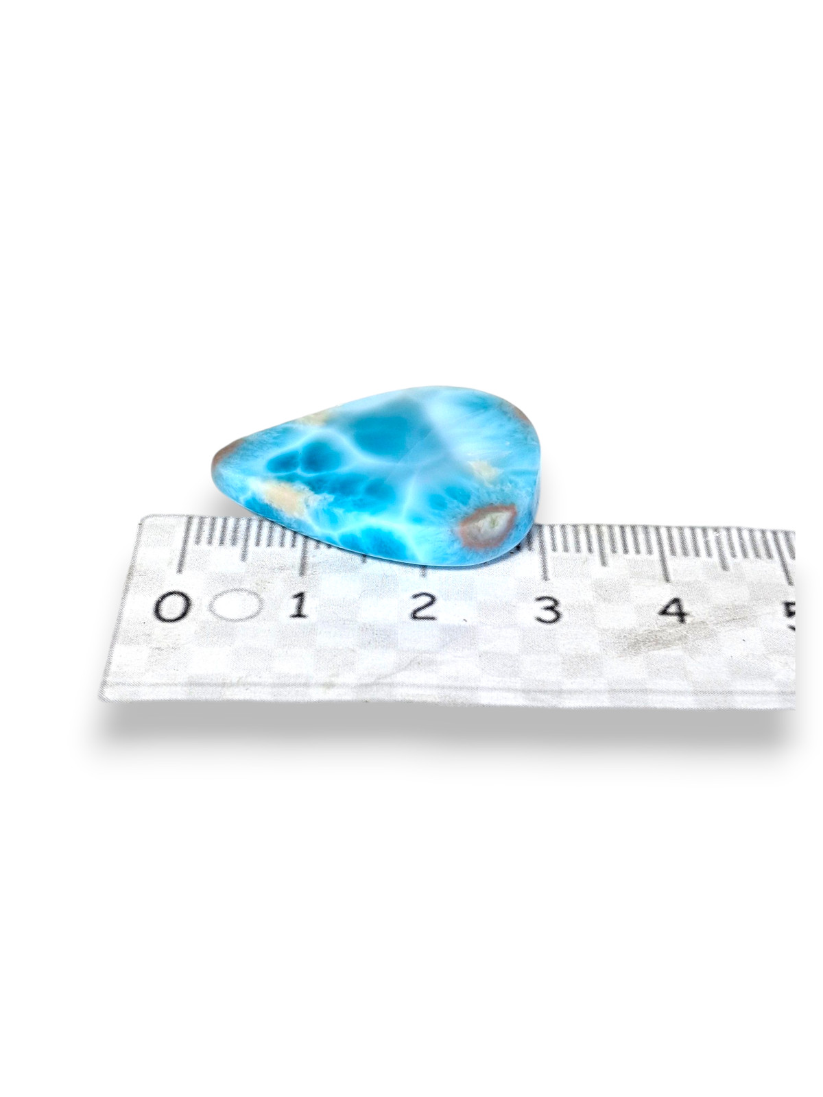 Natural Larimar Loose Cabochon Freeform 132 Carats Dominican Blue Gemstone Cab