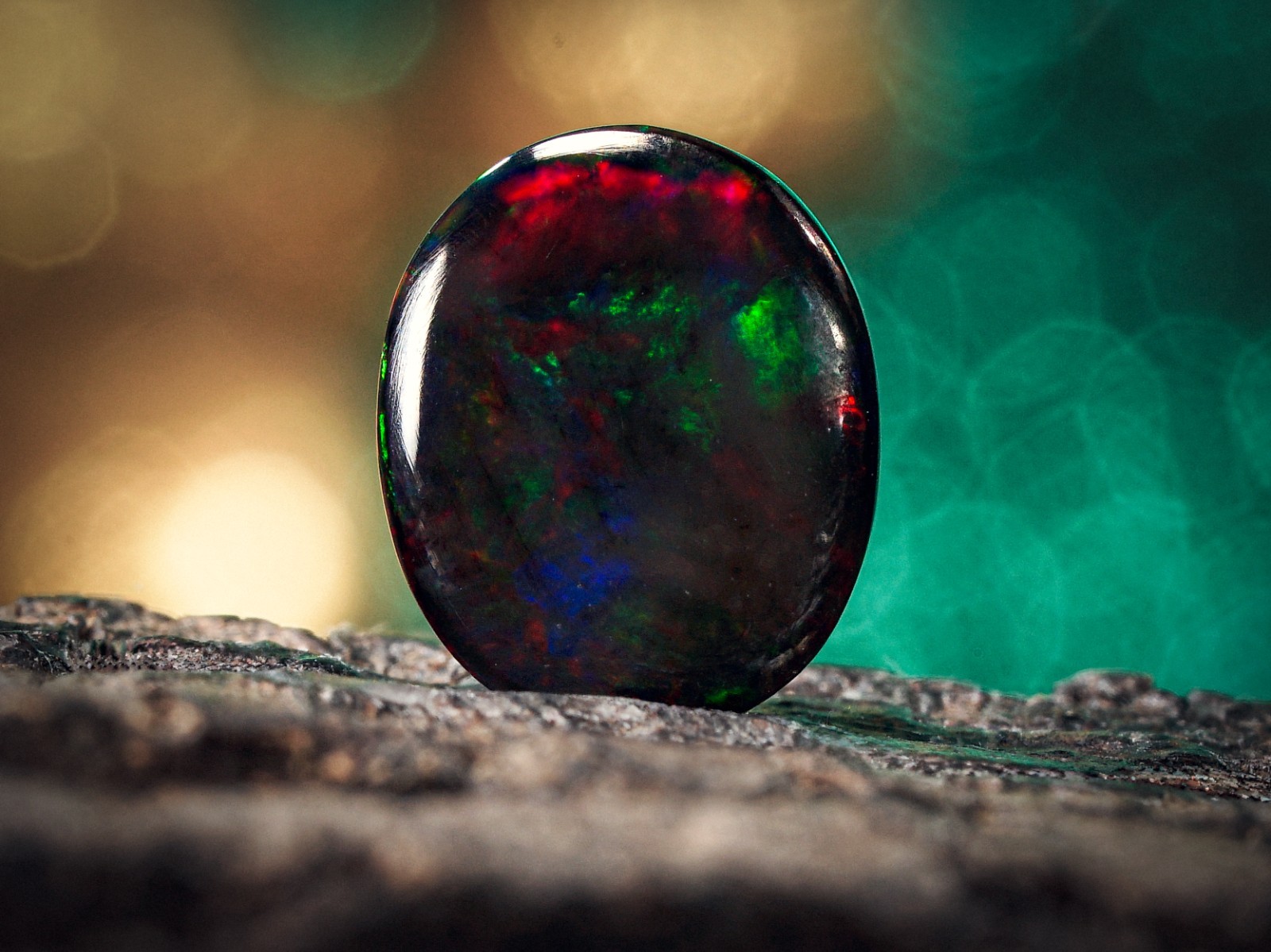 2.30 Carat Ethiopian Black Opal Cabochon 11x9x6 MM Oval Shape Welo Fire Opal