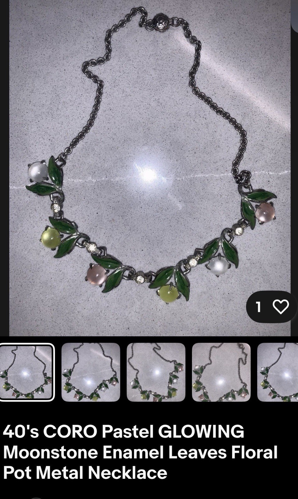 Glass Pink Moonstone Cat’s Eye Pastel GLOW Crystal Rivière Necklace Lk Sorelli