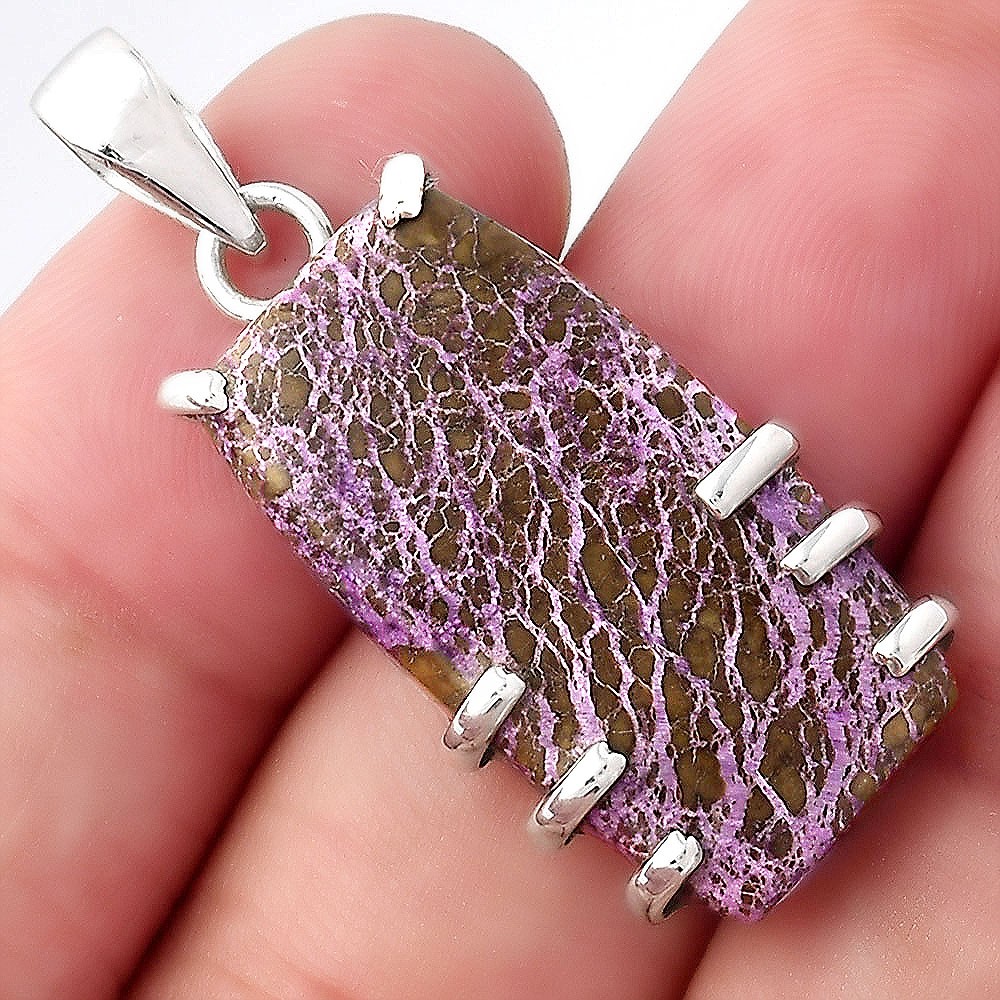 Natural Purpurite – South Africa 925 Sterling Silver Pendant Jewelry P-1372
