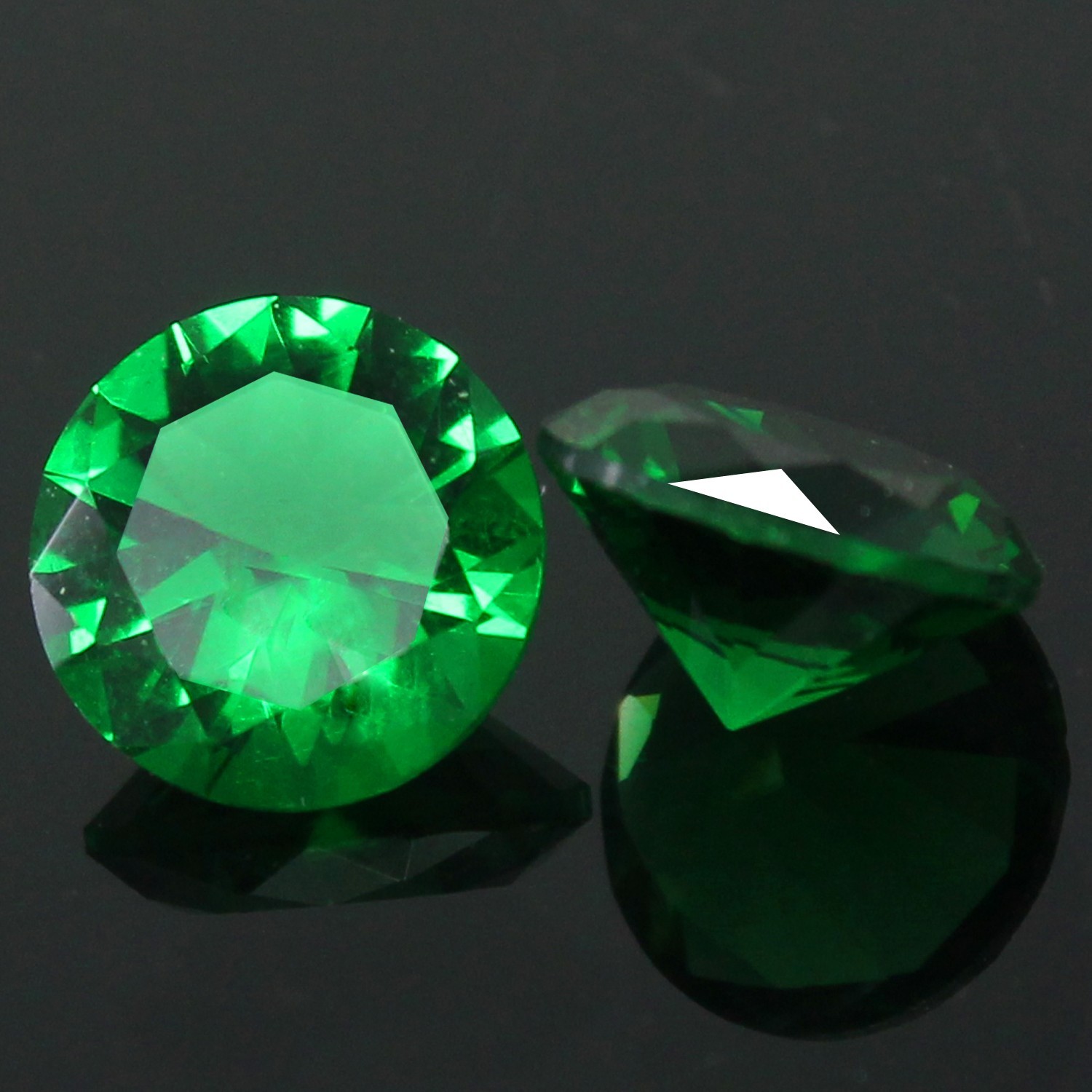 7.00 MM Round Pair Natural Certified MUZO Green Emerald Stunning Gemstones