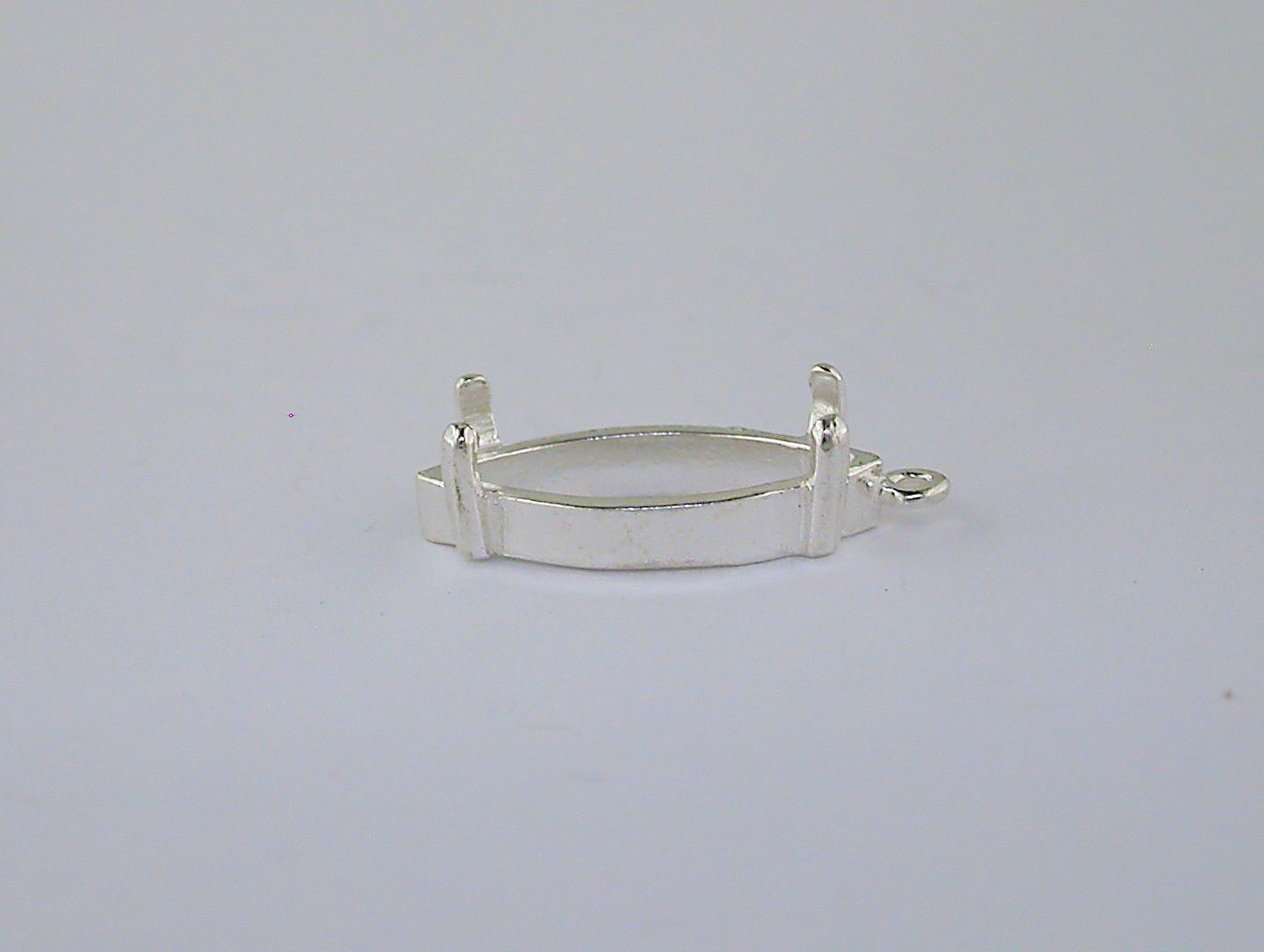Marquise 4 Prong Cabochon Dangle Setting Sterling Silver