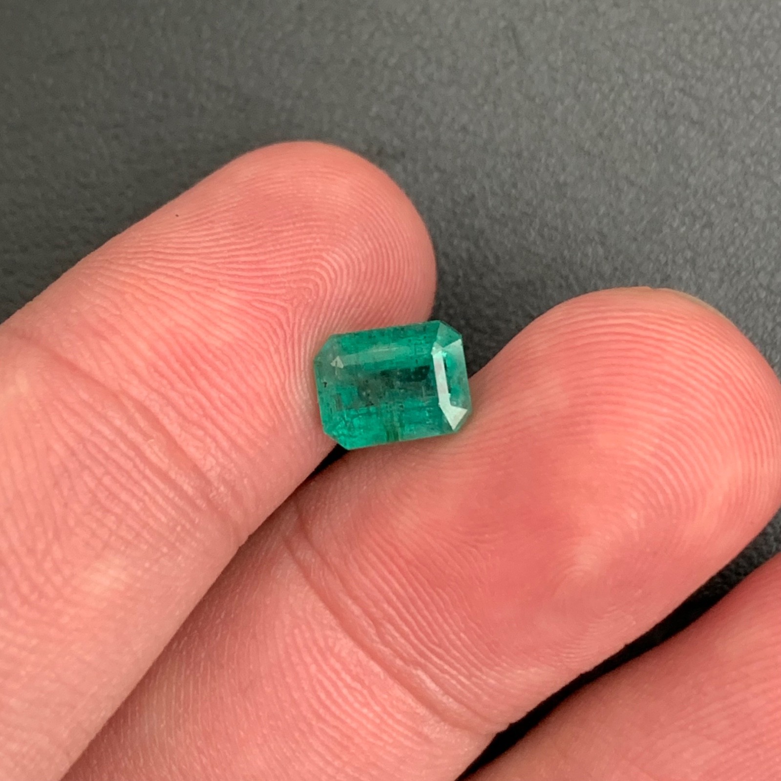 2.44 Ct Natural Zambian Emerald Green Octagon Cut Loose Gemstone