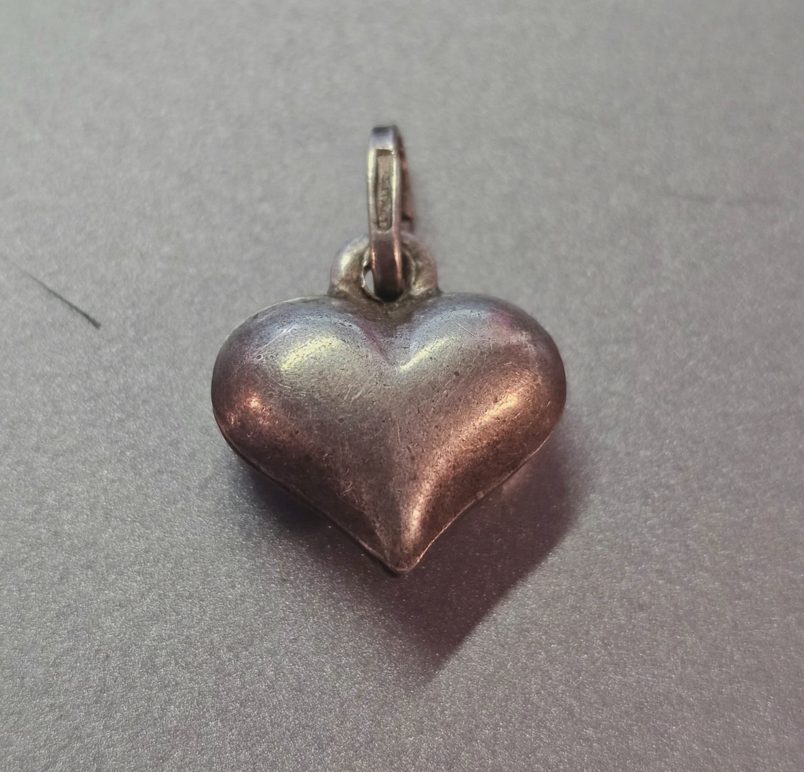 vtg 925 Sterling Silver Italy Charm/ Pendant Heart Small- S10