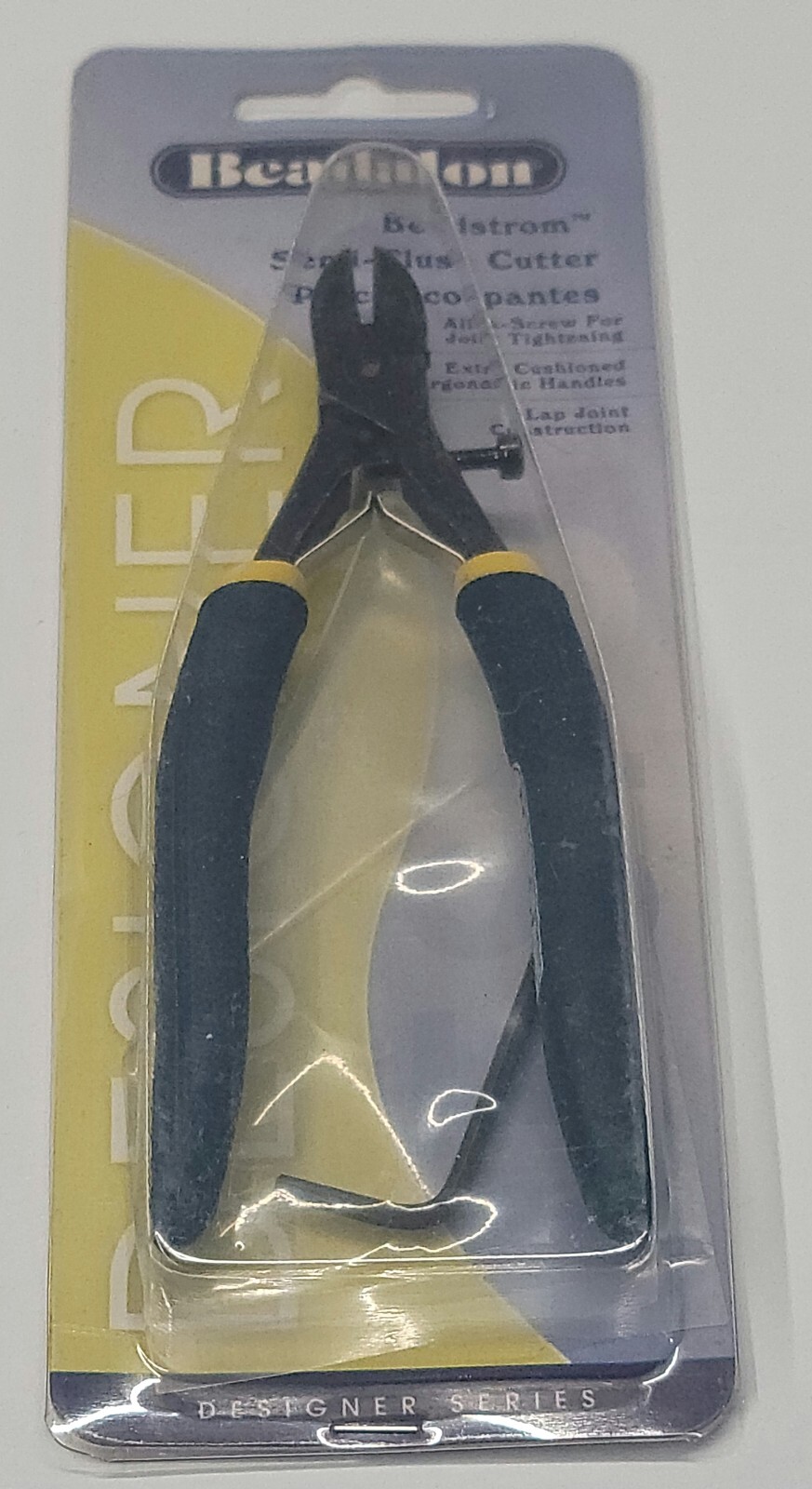Beadalon Beadstrom Semi-Flush Cutter Chrome Vanadium Steel Blue Handle