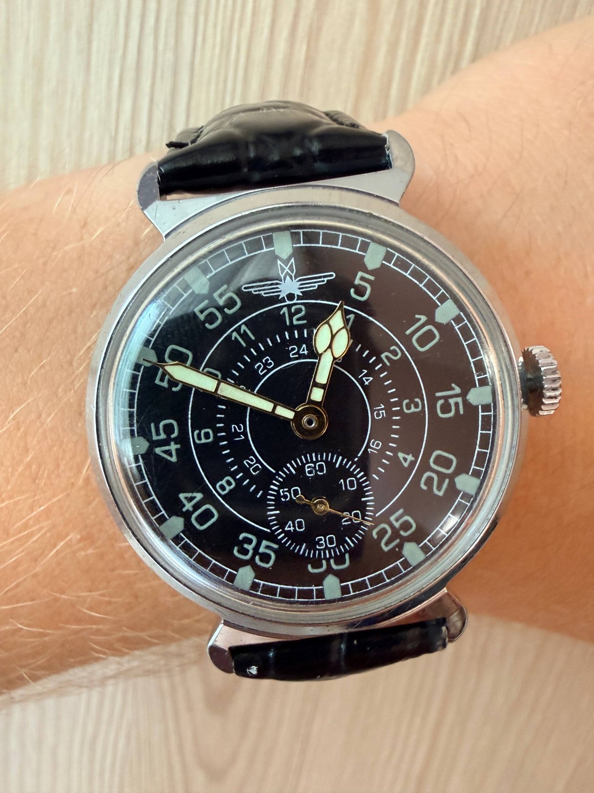 RARE/SERVICED Pobeda Watch Aviation Mechanical USSR Soviet Wrist Russian Men’s