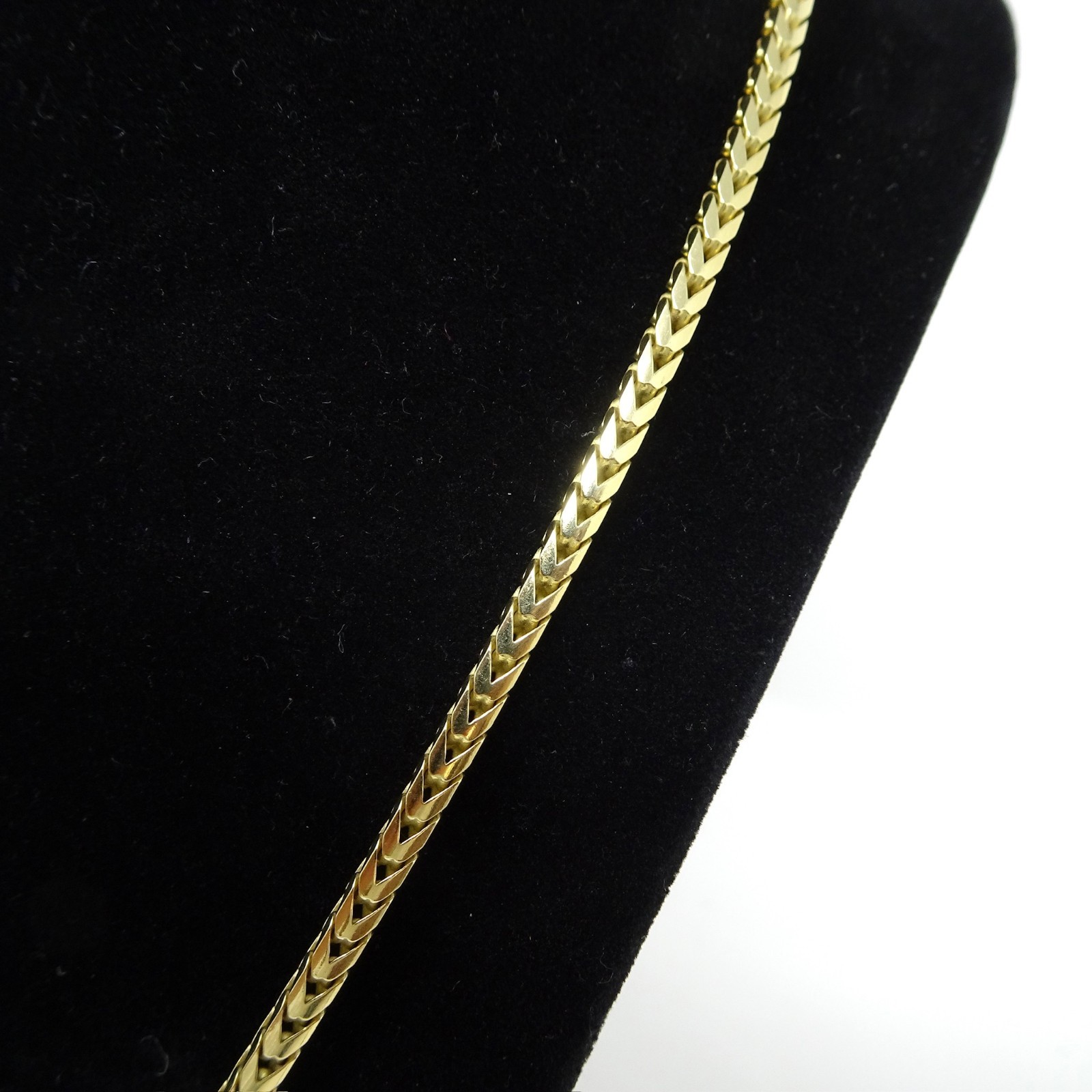 14k Solid Yellow Gold Franco Necklace 22″ – 40g – 3.4mm Chain Nice