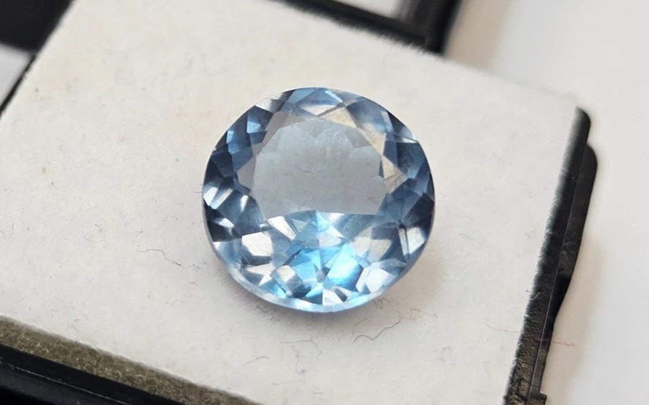 Gorgeous Aquamarine Blue Round Cut 3-5 Ct For Making Ring Loose Gemstone