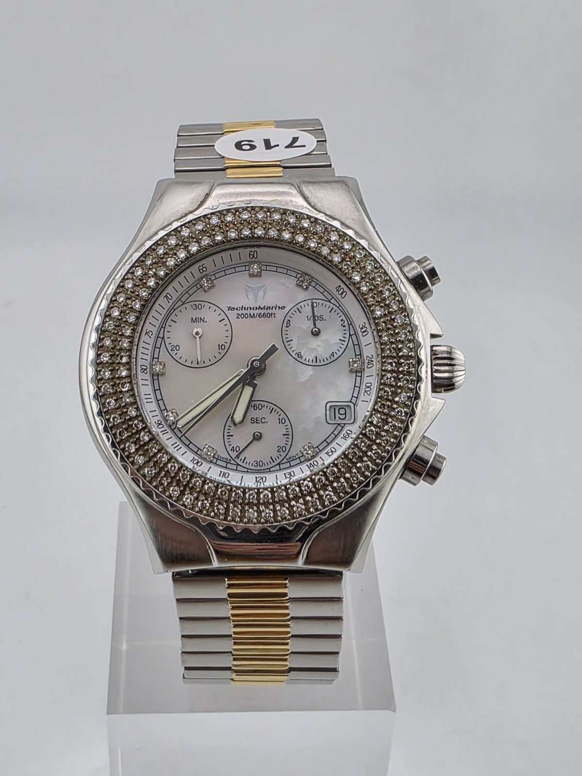 Technomarine Technomillennium Chronograph Diamond Bezel Quartz Watch SW6692.