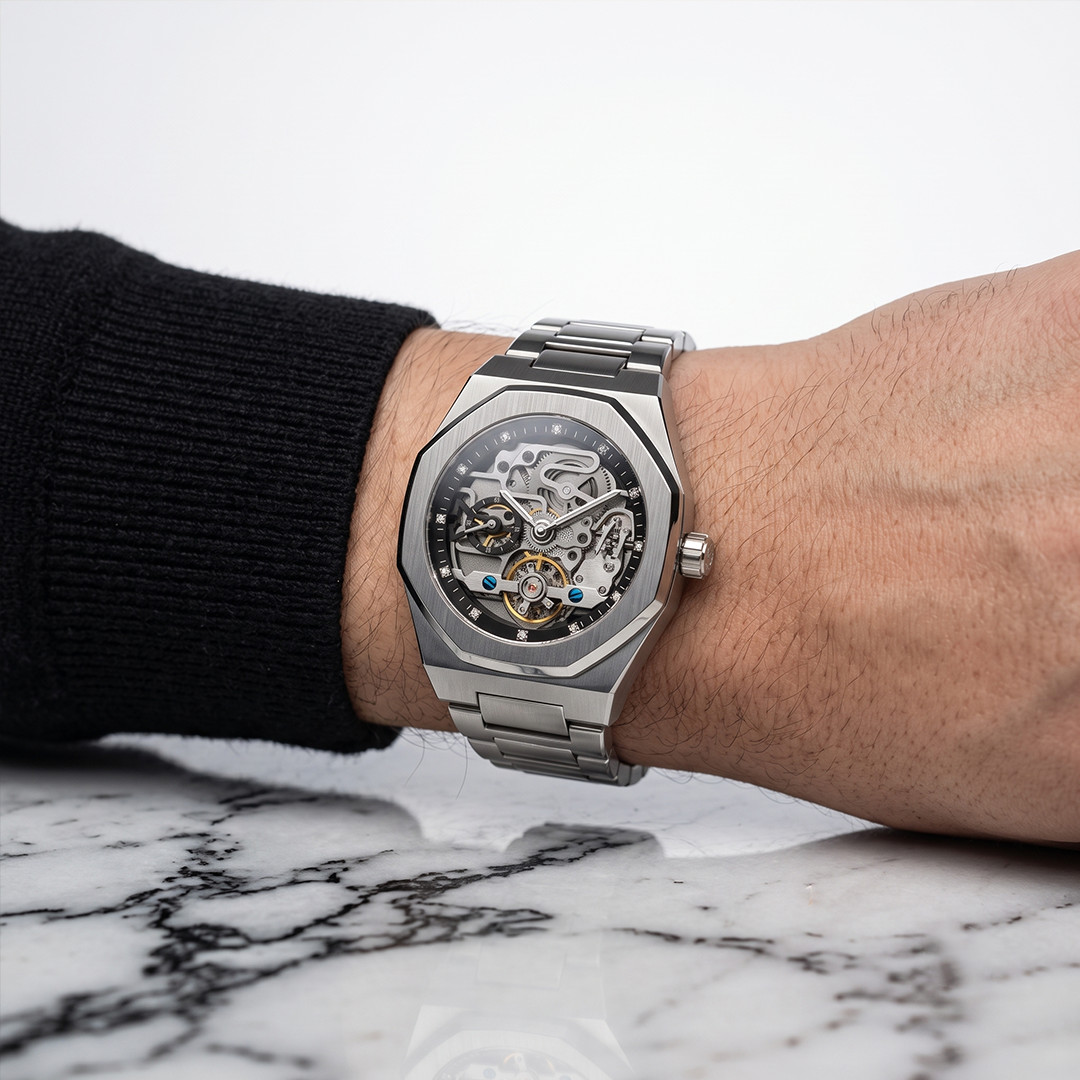 Orologio Automatico per Uomo e Donna con Cassa Trasparente Orologio Meccanico