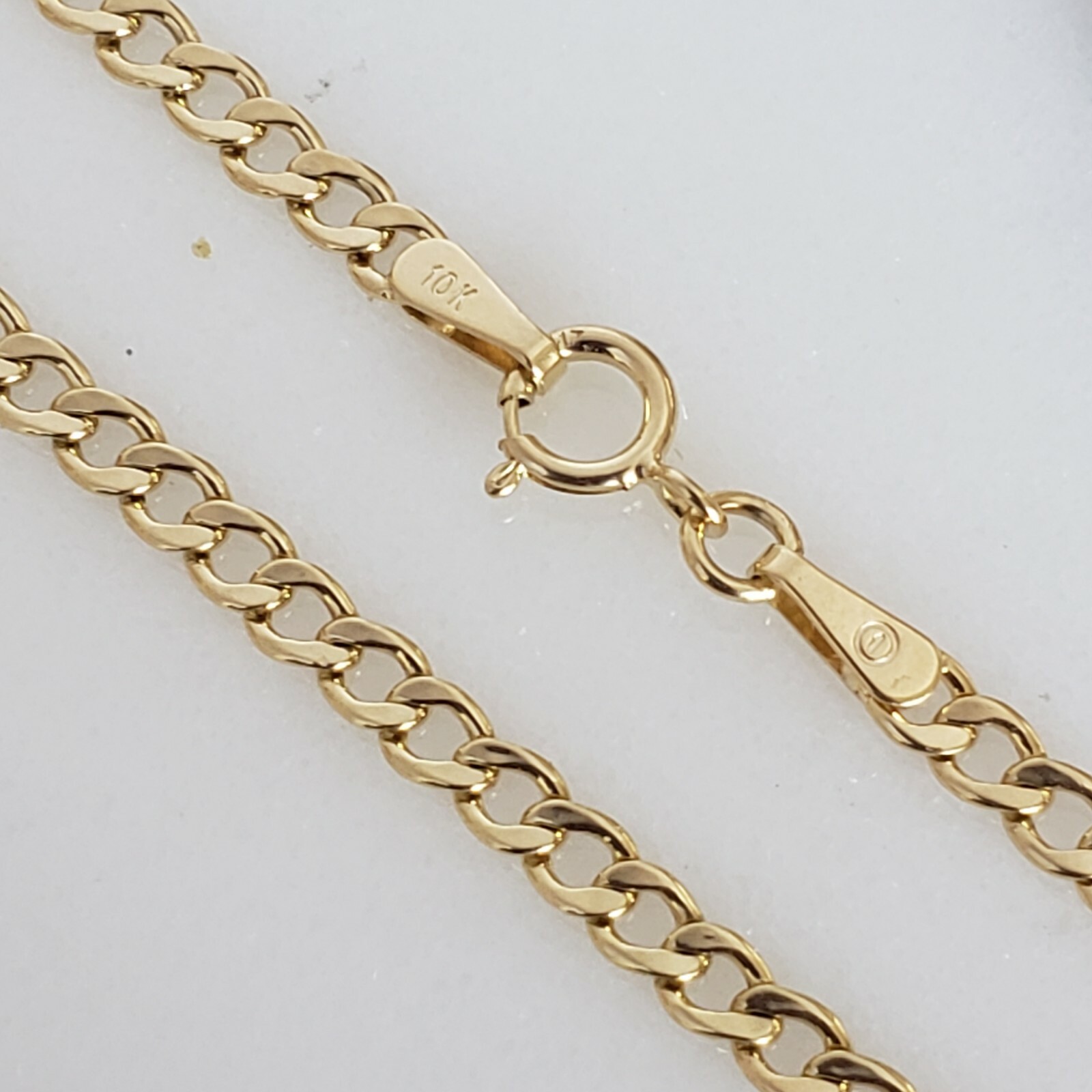 Real 10k yellow gold miami cuban anklet 10 inches long 2 mm
