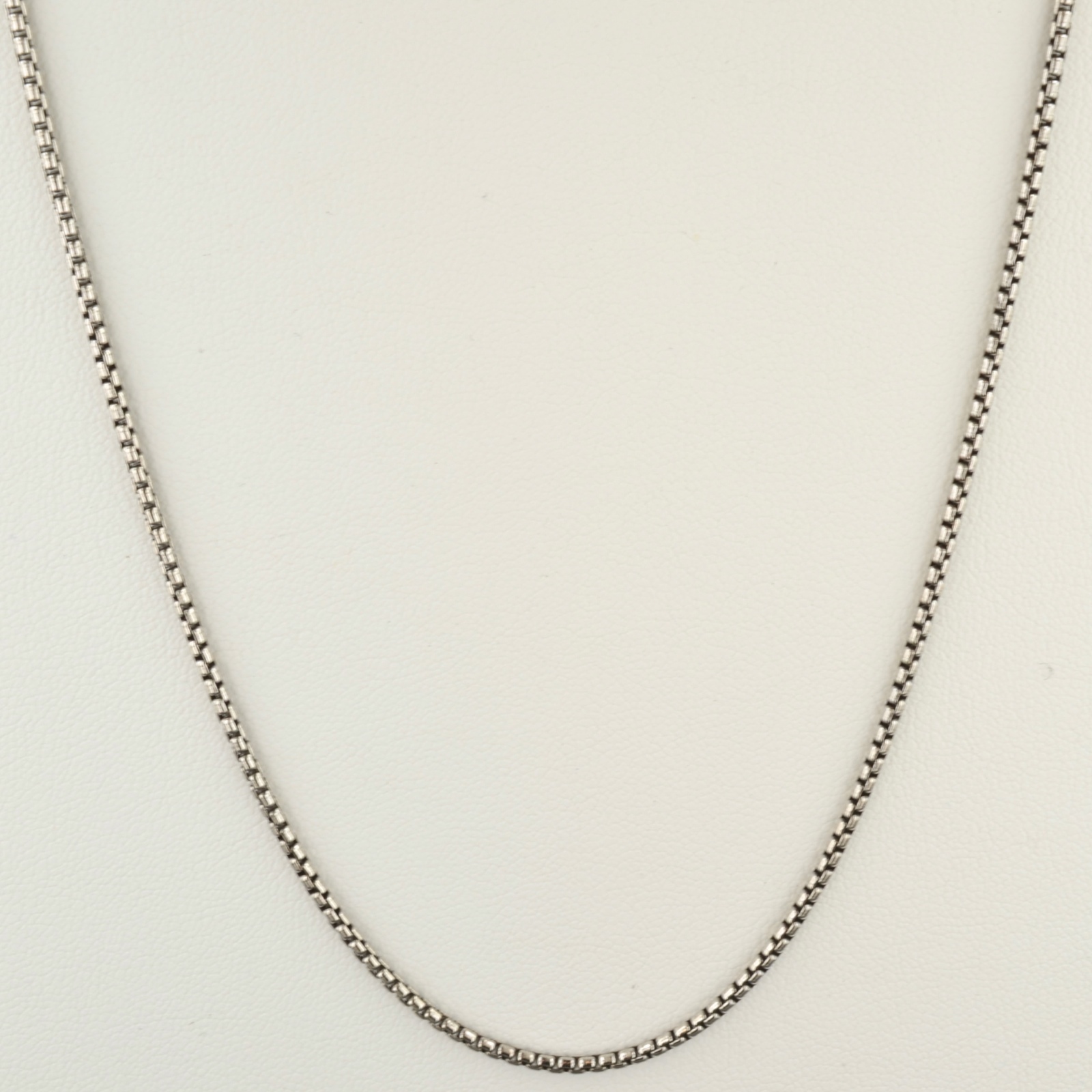 OXIDIZED STERLING SILVER 1.8mm SOLID ROUND BOX CHAIN 18″,20″ or 24 inch