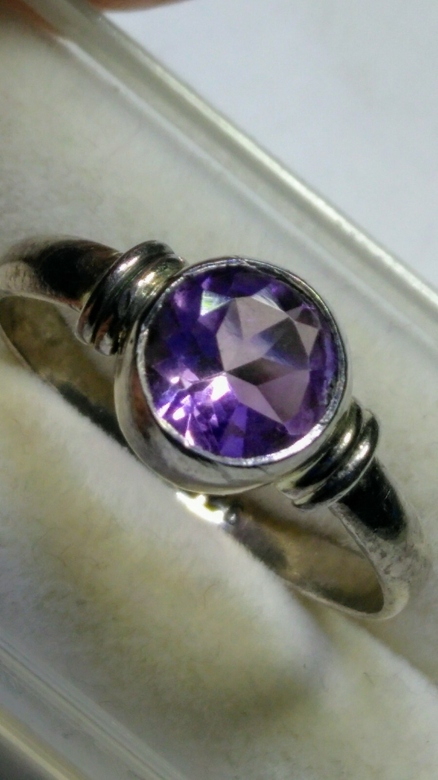 CUTE NATURAL SMOKY QUARTZ IN STERLING SILVER.925 RING SIZE 8.75-9.0!