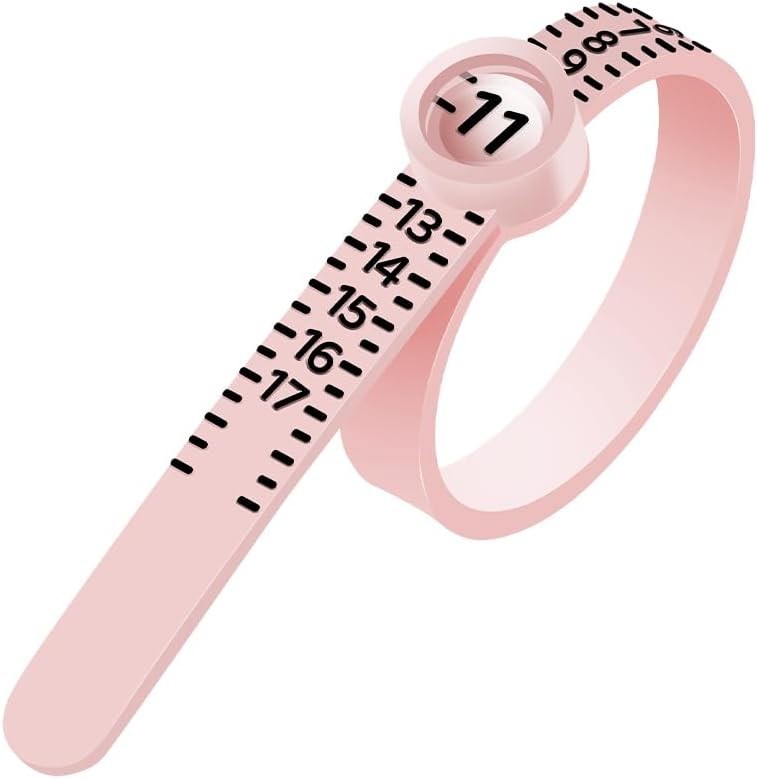 Portable Magnifying Ring Sizing Tool in Pink – Ideal for All Finger Sizes