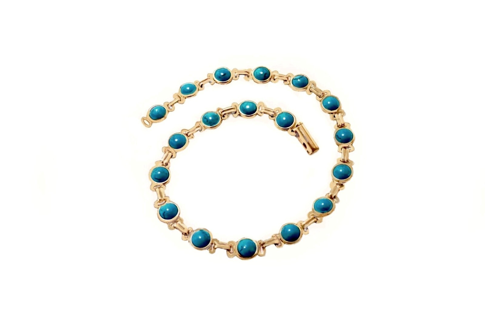 Handmade Turquoise Chain Anklets | 14K Gold Filled Healing Gemstone Bracelets