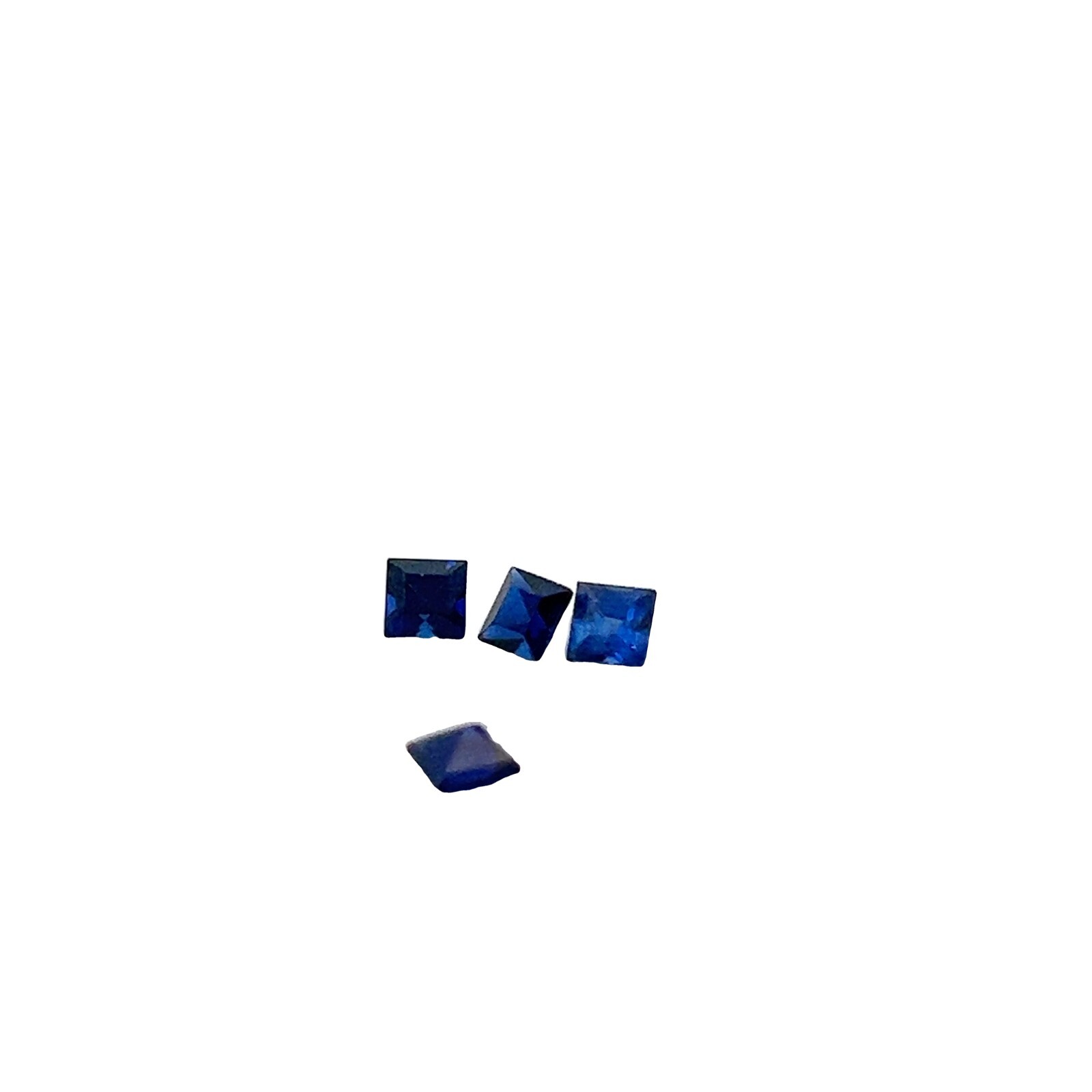 .20ct Loose Princess Cut Lab Created Blue Sapphire Gemstone 3 x 3mm