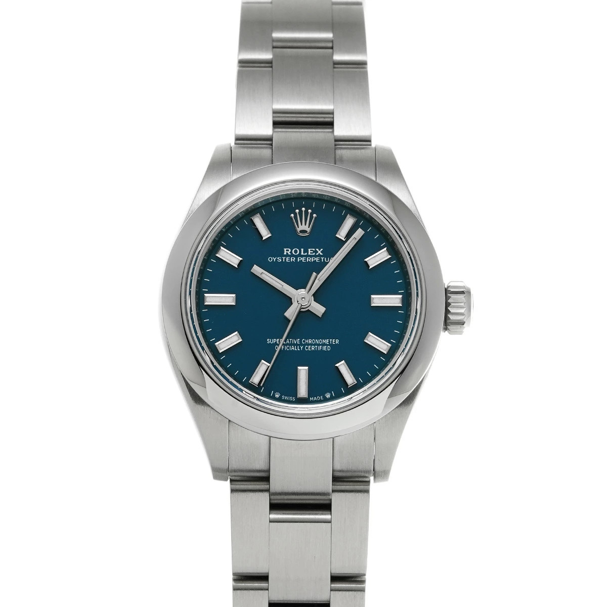 ROLEX Oyster Perpetual 28 276200 Blue Ladies Used Watch #6262