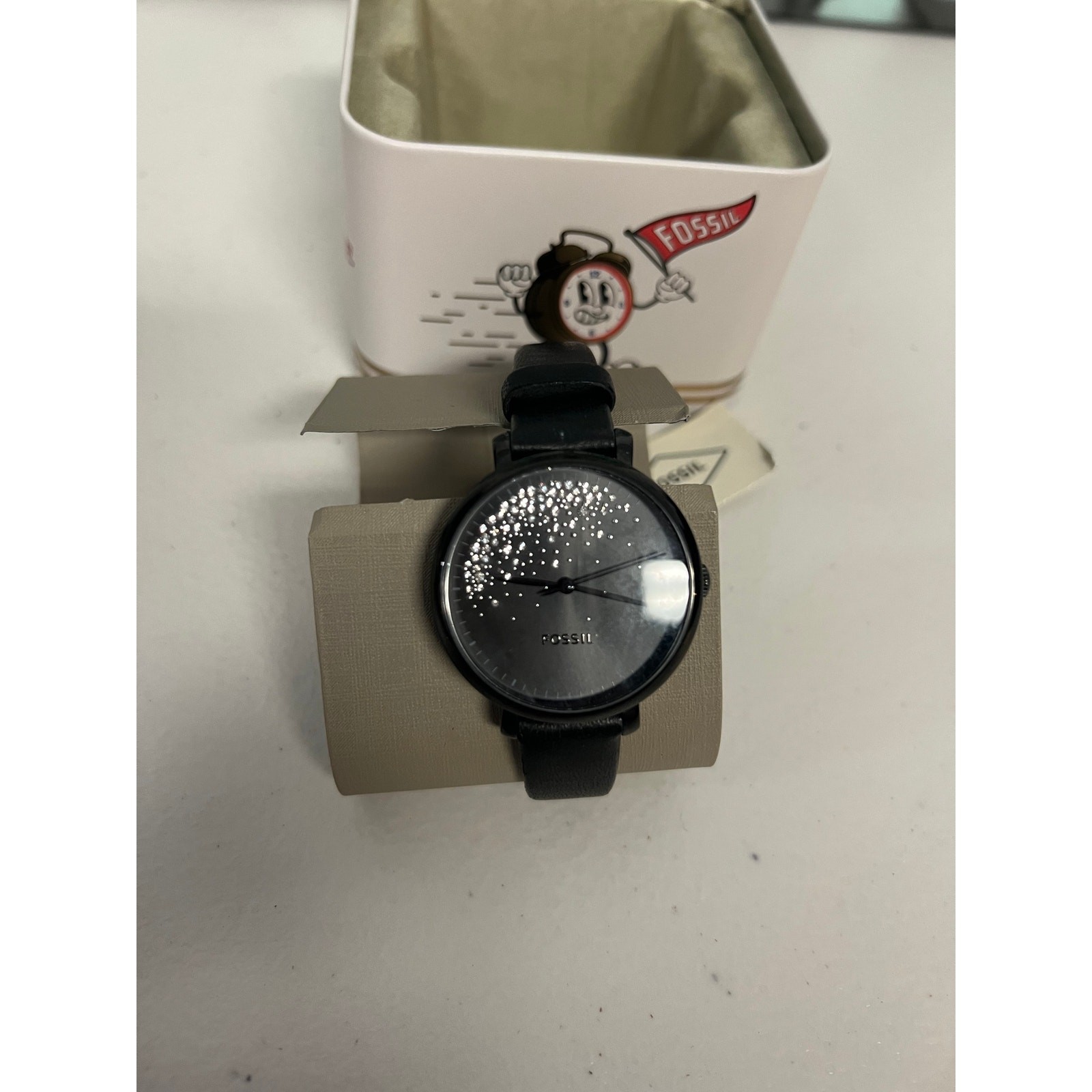 Fossil ES4770 Jacqueline Three-Hand Black-Tone Stainless Steel Watch