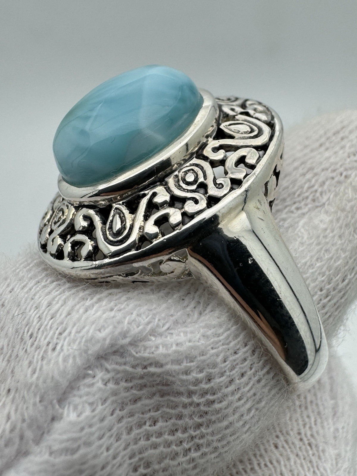 BBJ Bangkok Ratnaraj Sterling Silver Larimar Ring