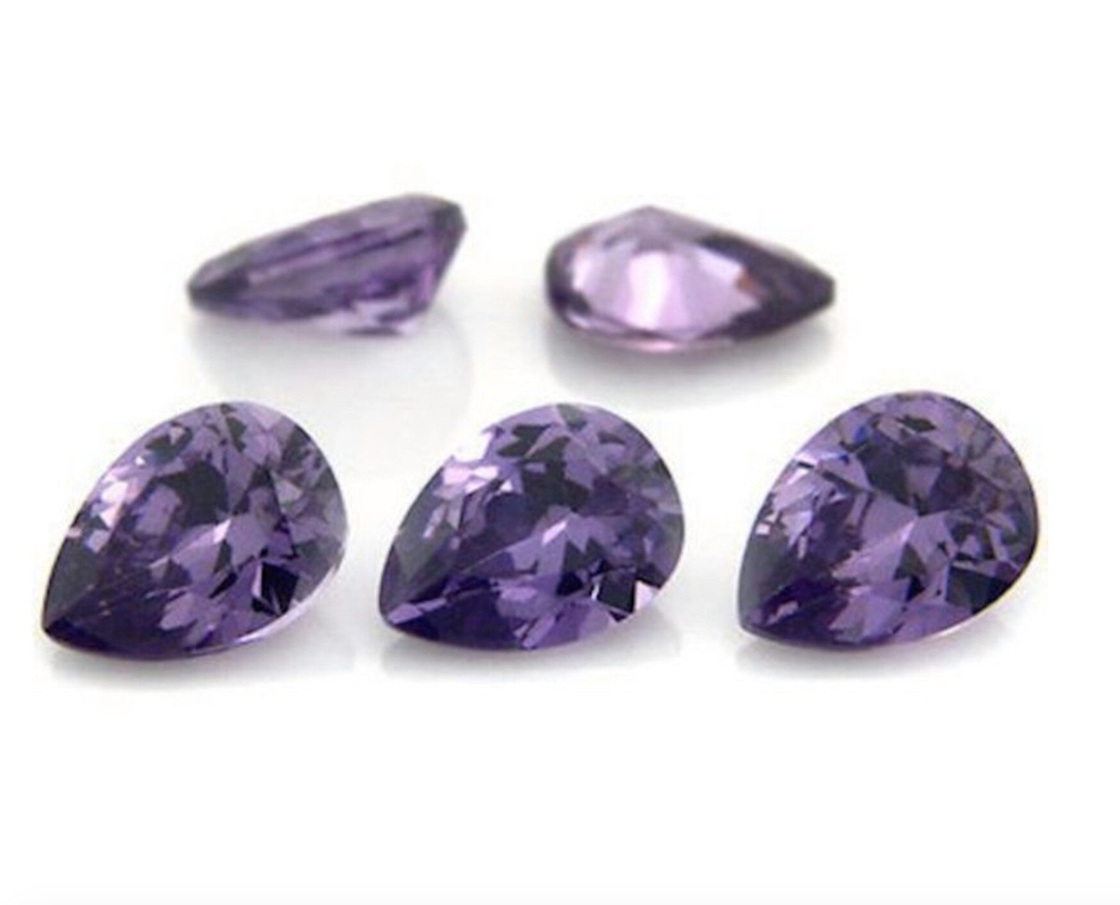 Cubic Zirconia Pear Faceted AAA CZ Loose Stones 10 Colors (4x3mm – 18x13mm)