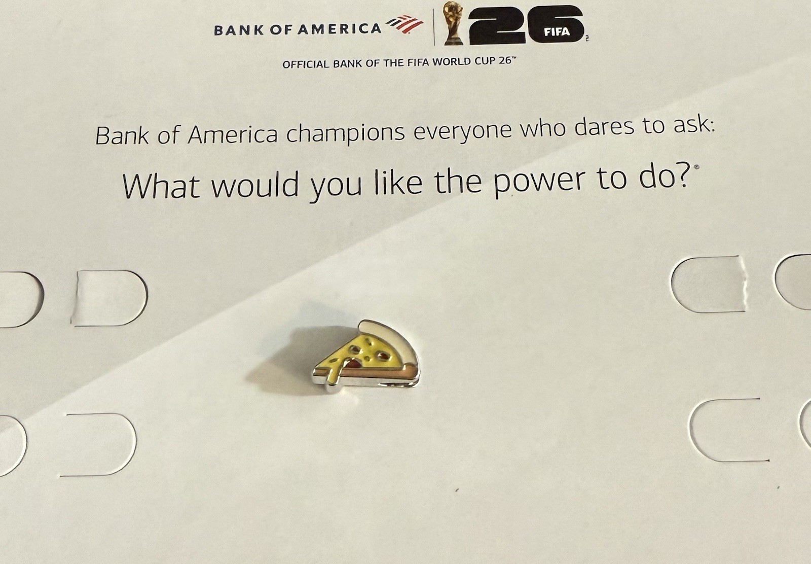 FIFA World Cup Bank of America New York City Pizza Charm