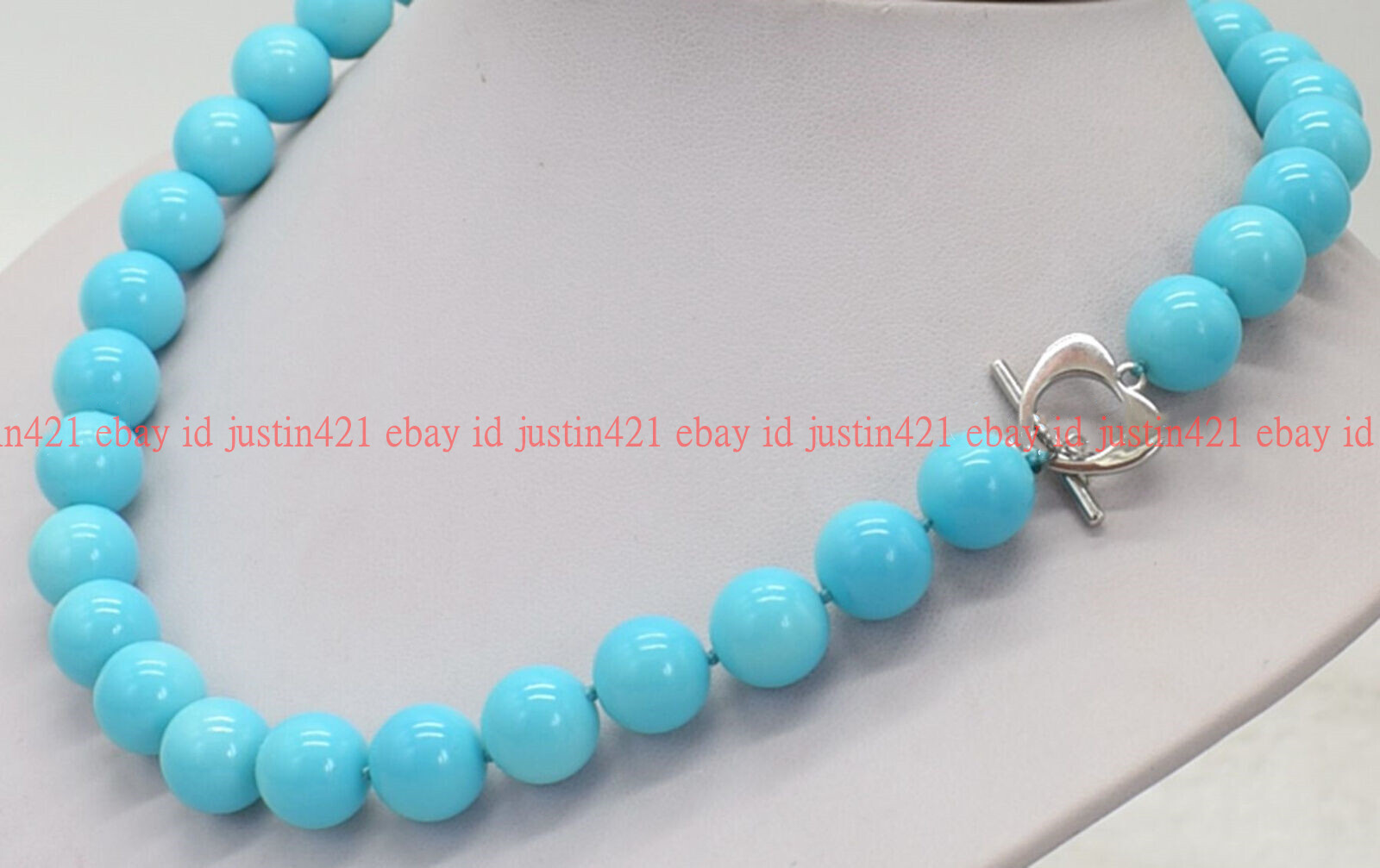 Genuine 8/10/12mm Natural Blue South Sea Shell Pearl Round Beads Necklace AAA+