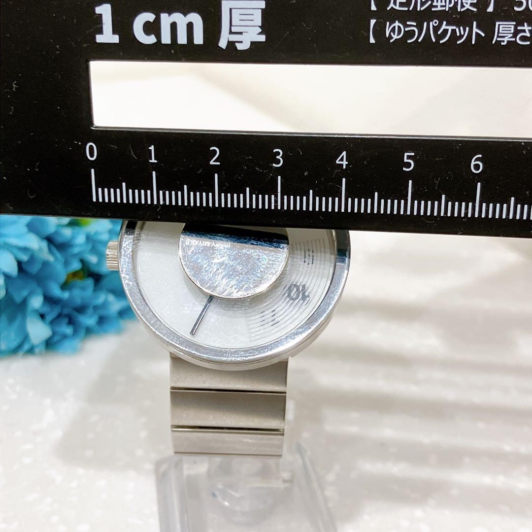 ISSEY MIYAKE Design Watch White Round Stainless Steel Bracelet Working Rare
