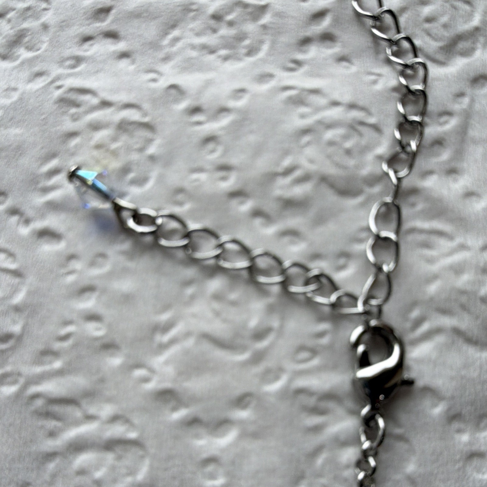 Sorrelli Silver Tone Multicolor Crystal Statement Chain Necklace EUC