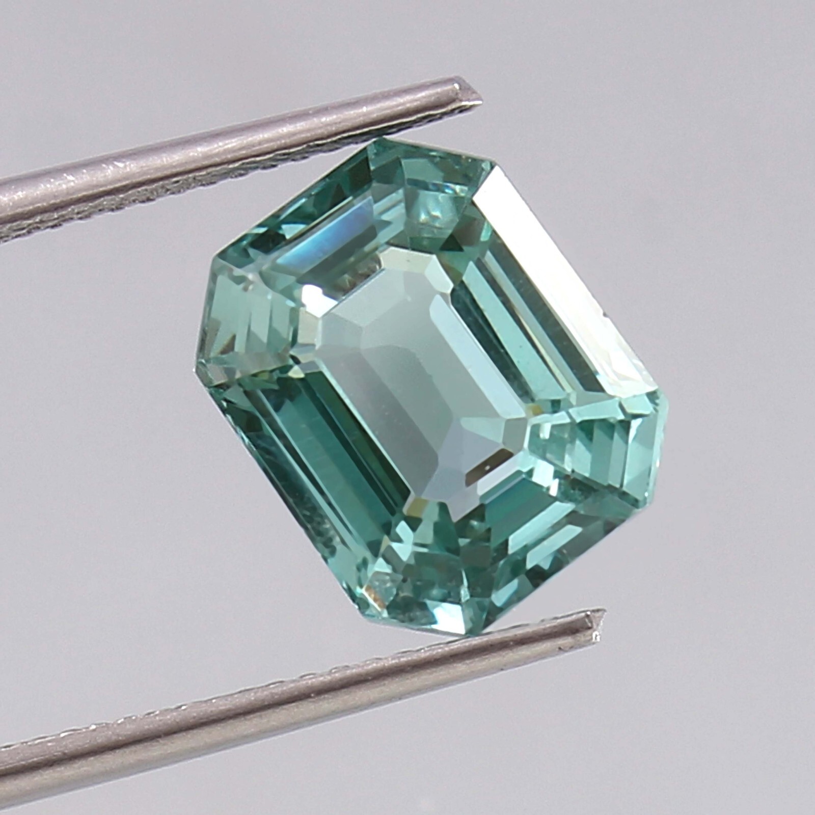 AAA Natural Flawless Ceylon Green Spinel Radiant Cut Loose Gemstone 6.35 Ct