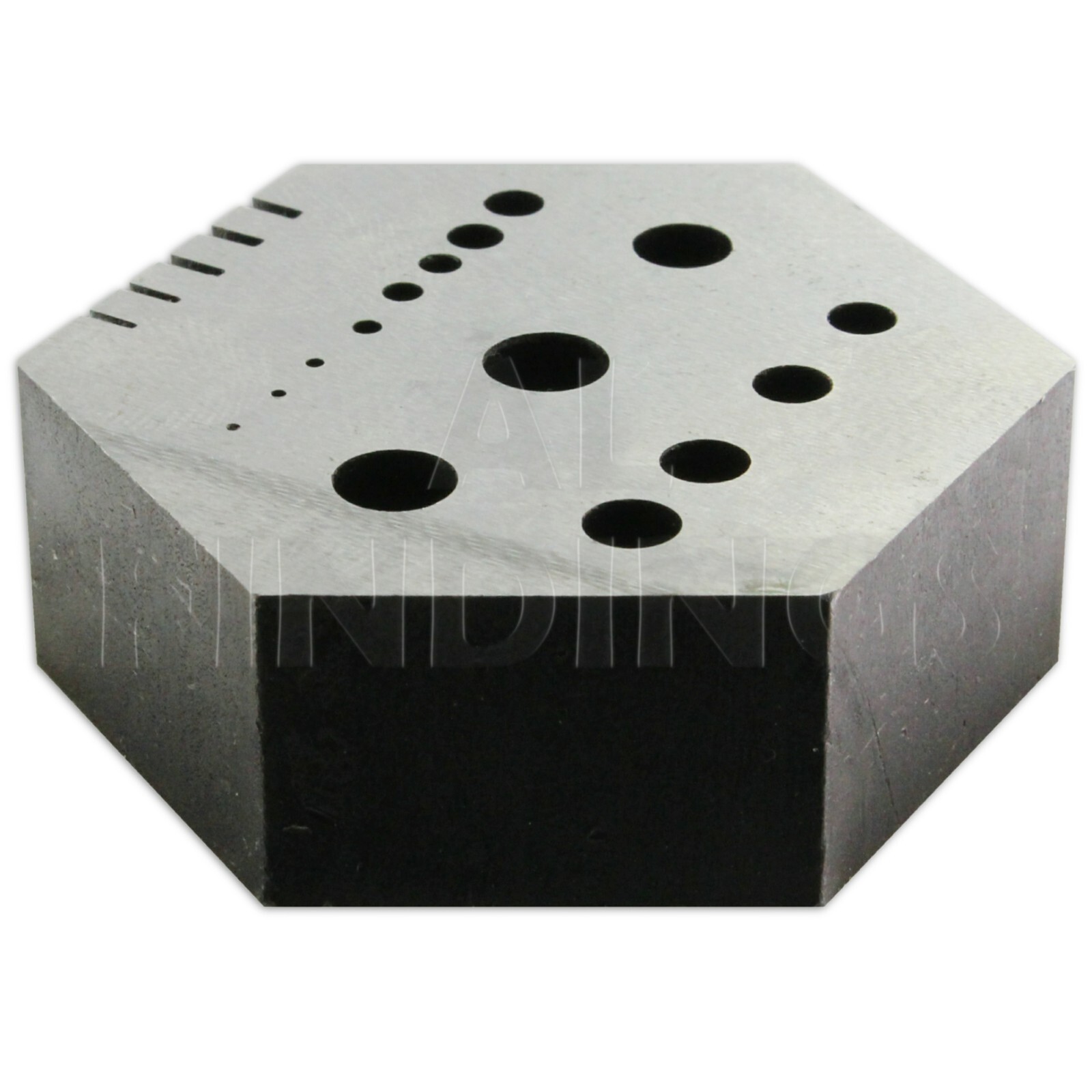 Hexagonal Staking Anvil 15 Holes & 5 Serrations Watch Riveting Watchmakers Tool