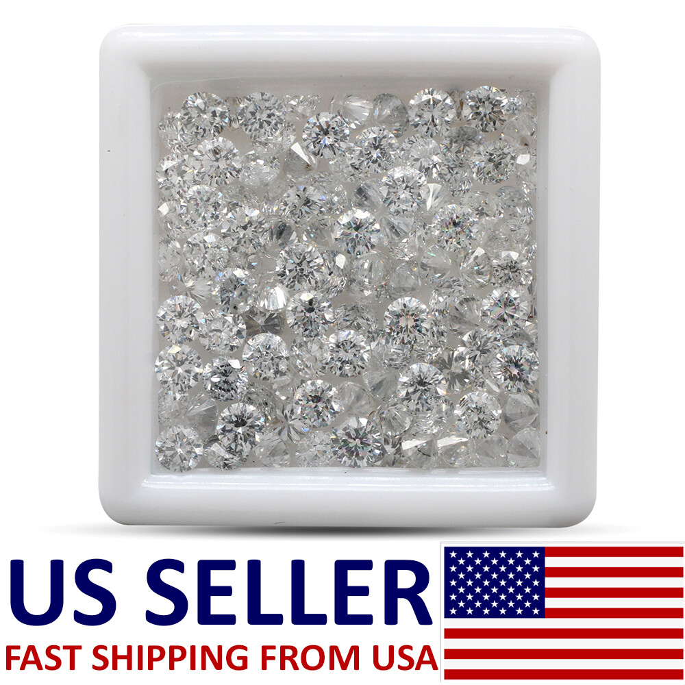 0.8-3.0mm White Clear D Color VVS1 Round Loose Moissanite Stone Excellent Cut