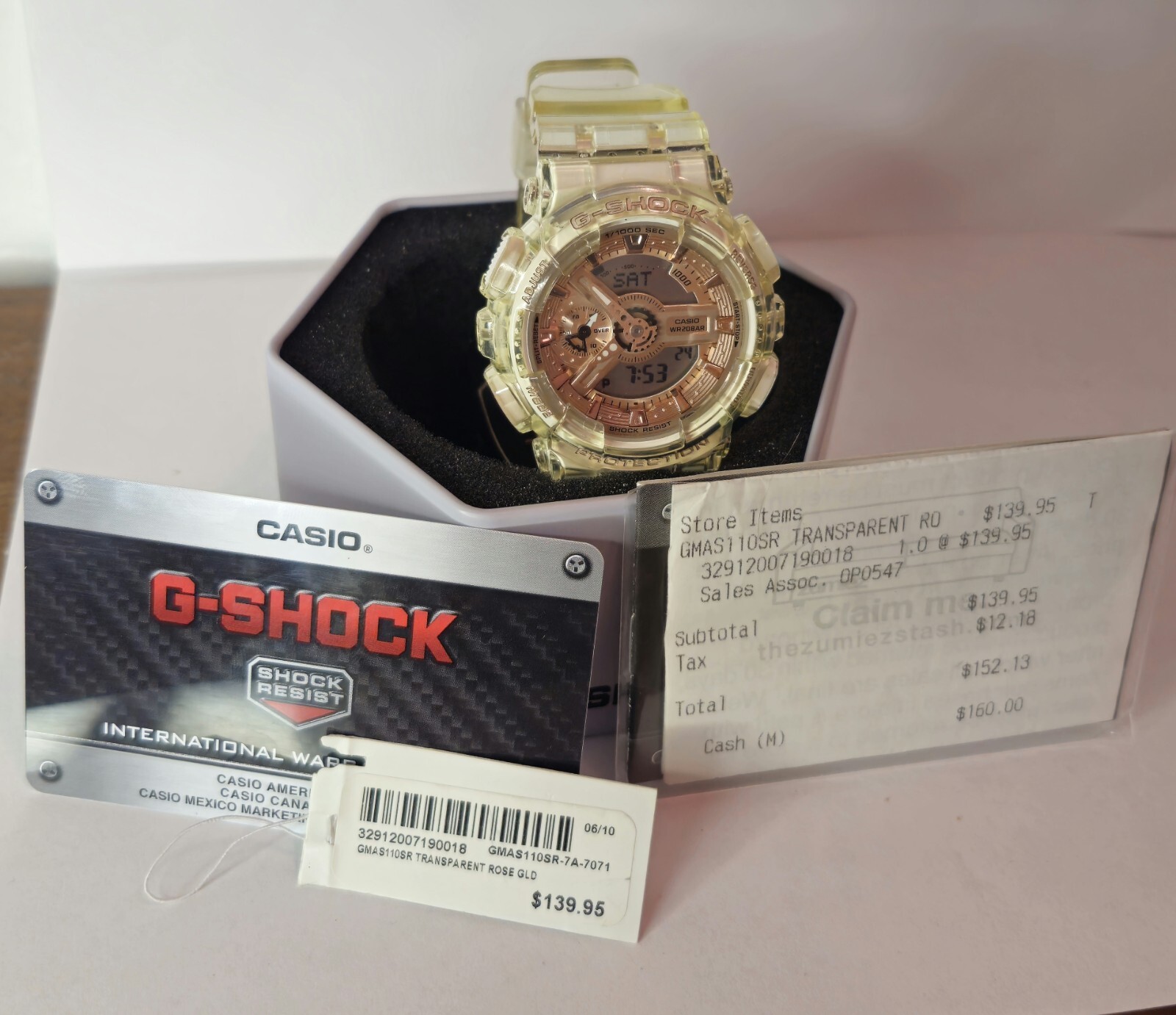 Casio G-shock GMA-S110SR-7ADR Digital Rose Gold Watch Original New W/ Tags