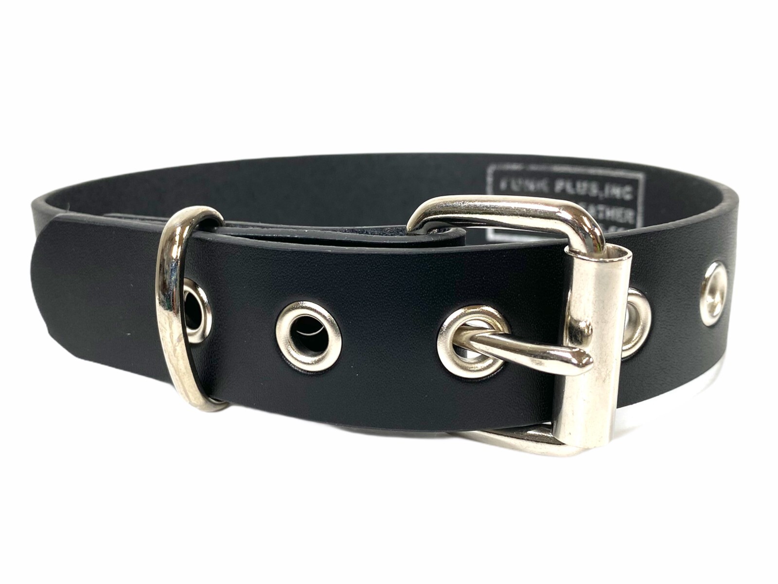 Plain Genuine Black Leather Choker Collar Necklace Roller Buckle Punk Goth Metal