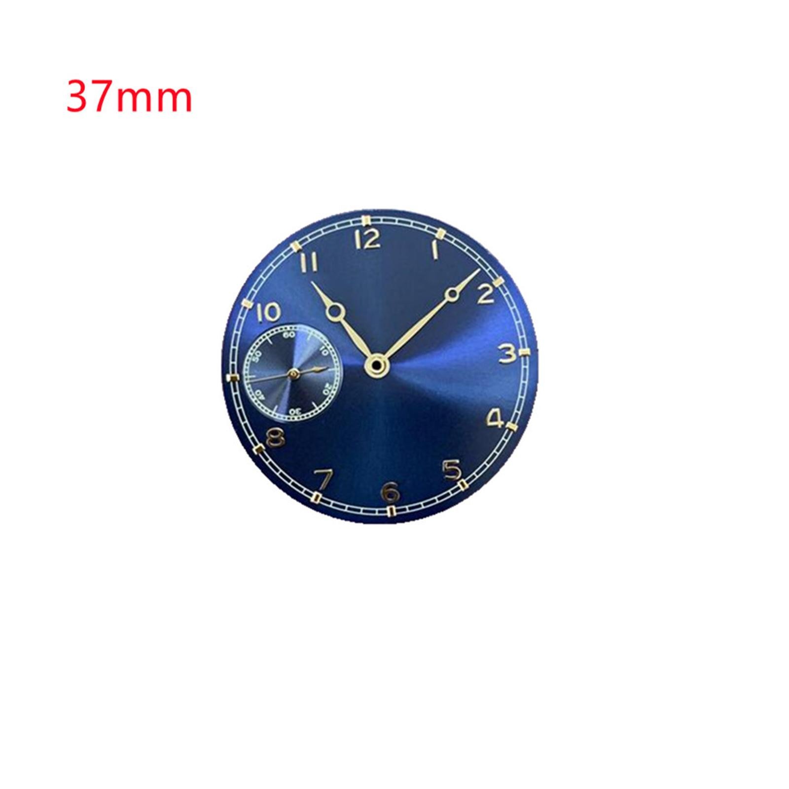Blue 37mm Watch Dial With Watch Hands Parts for ETA 6497 ST3600 Movement Watch p