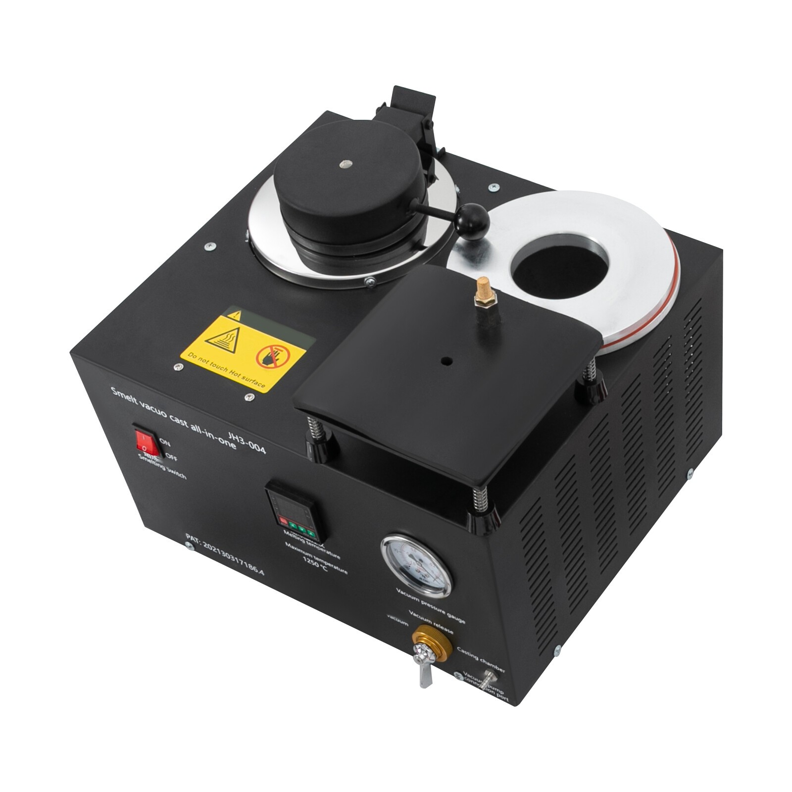 2KG Jewelry Lost Wax Cast Combination Vacuum Casting Melting Machine 1/2 HP 3CFM