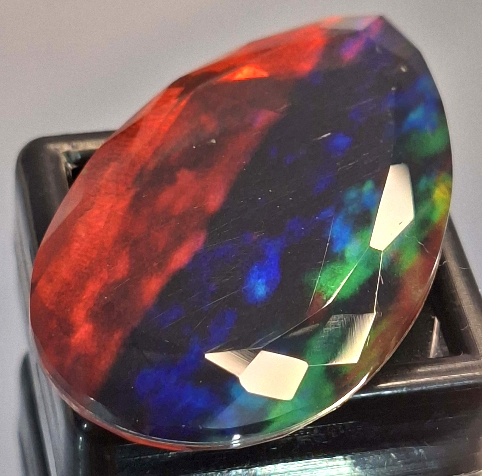 Awesome Doublet Ammolite Pear Cut 58-60 Ct Natural Loose Gemstone RK1027