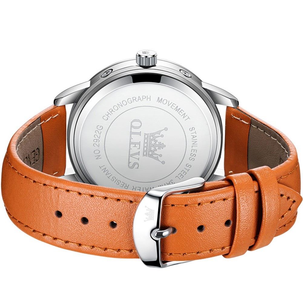 OLEVS 2922 Luminous 3ATM Waterproof Man Present Leather Classy Hand Quartz Watch